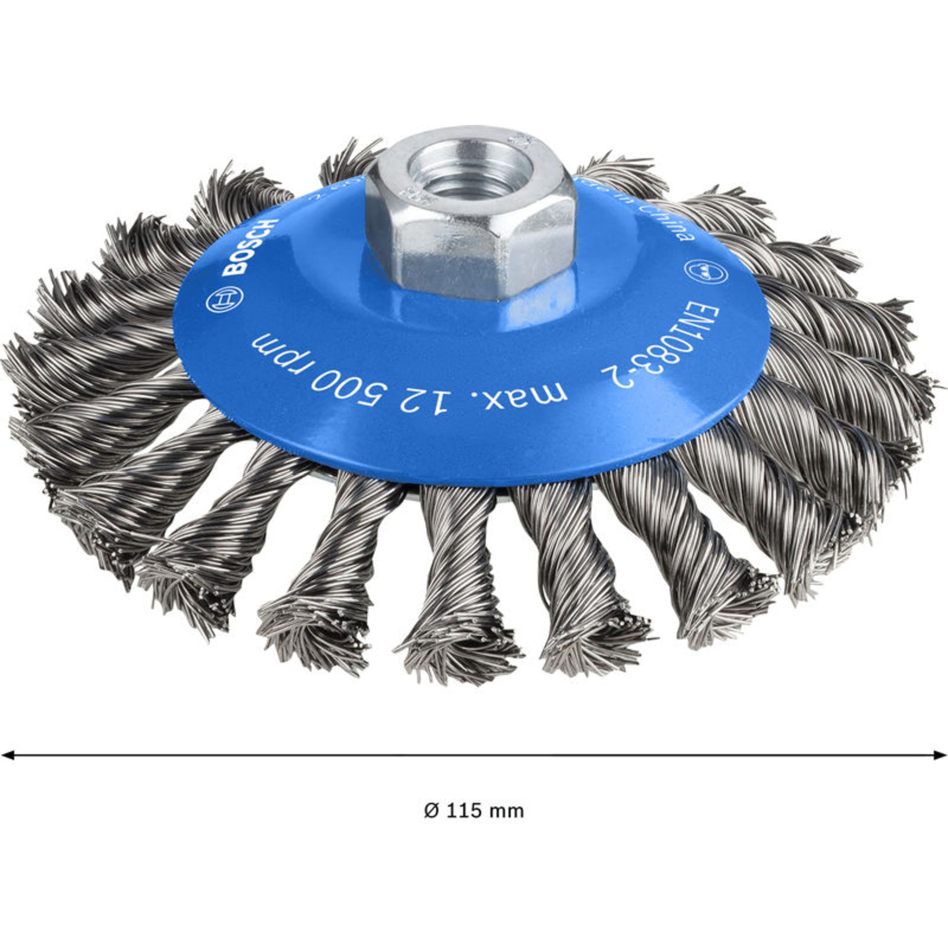 PRO Metal heavy Kegelbürste, 115 x 0,5 mm, Gewinde