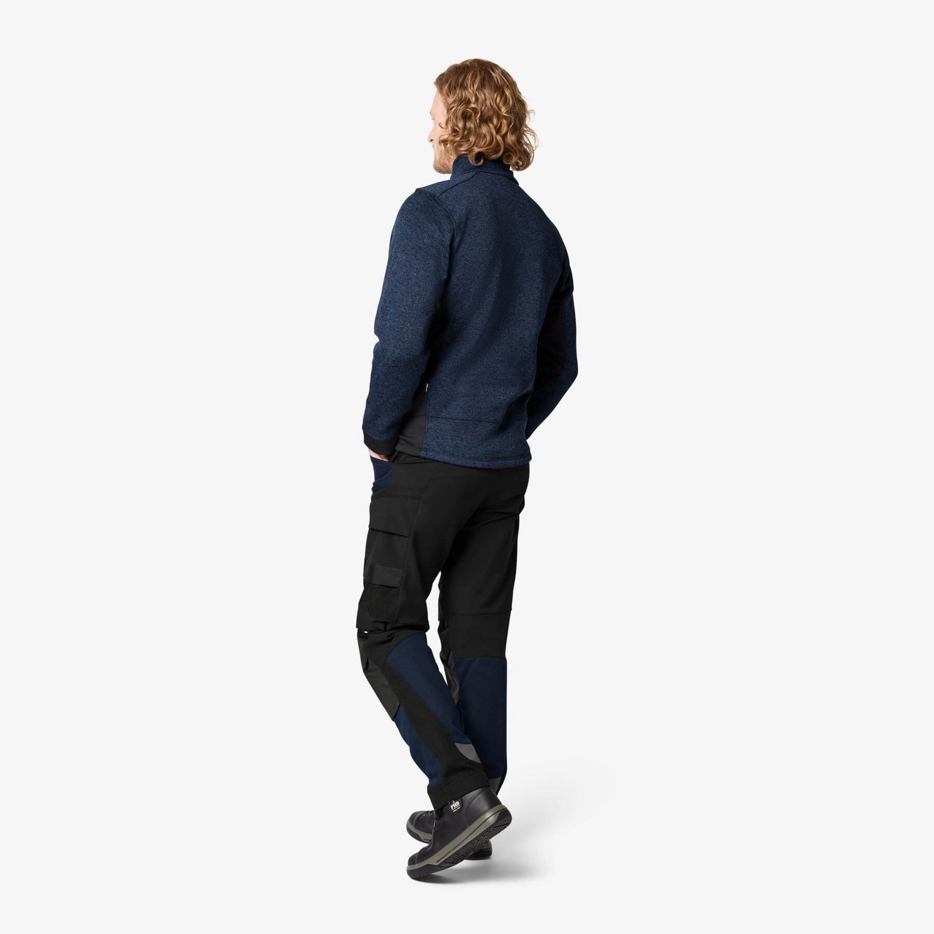 PATRICK Strick-Fleece-Troyer marine-schwarz Gr. M