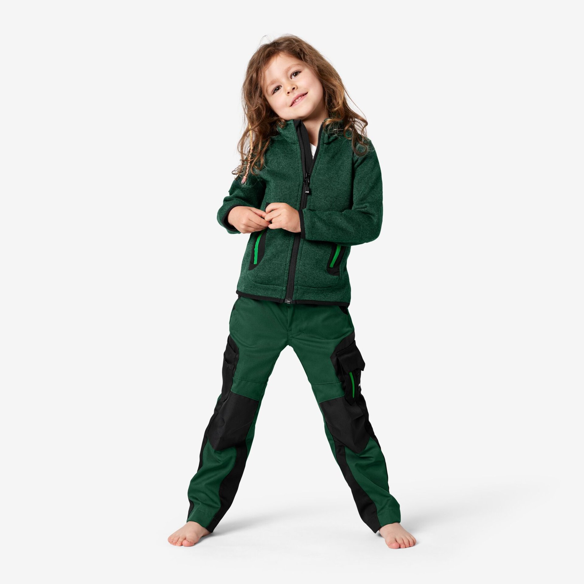 HUGO Arbeitshose Kinder grün-schwarz 146/152