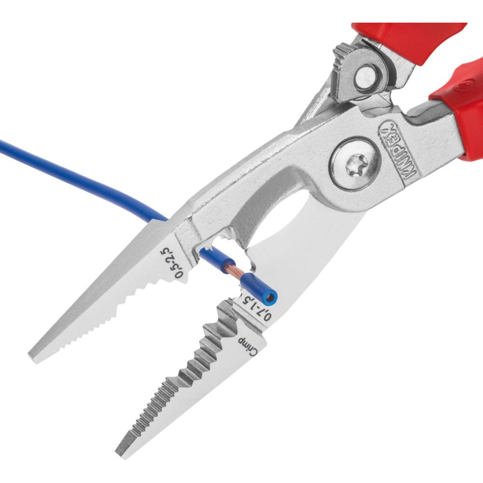 E.-Install.Zange VDE TT 200mm m.M.K.Griff Knipex