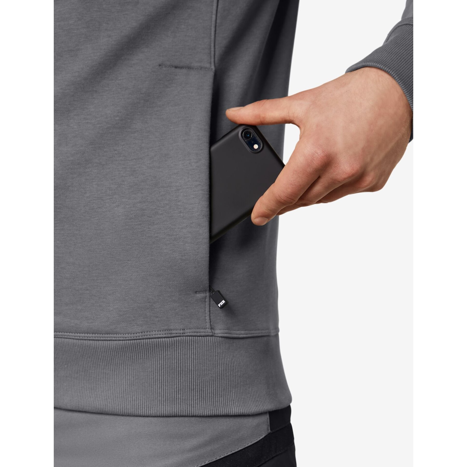 QUENTIN Hoodie-Jacke unisex grau 5XL