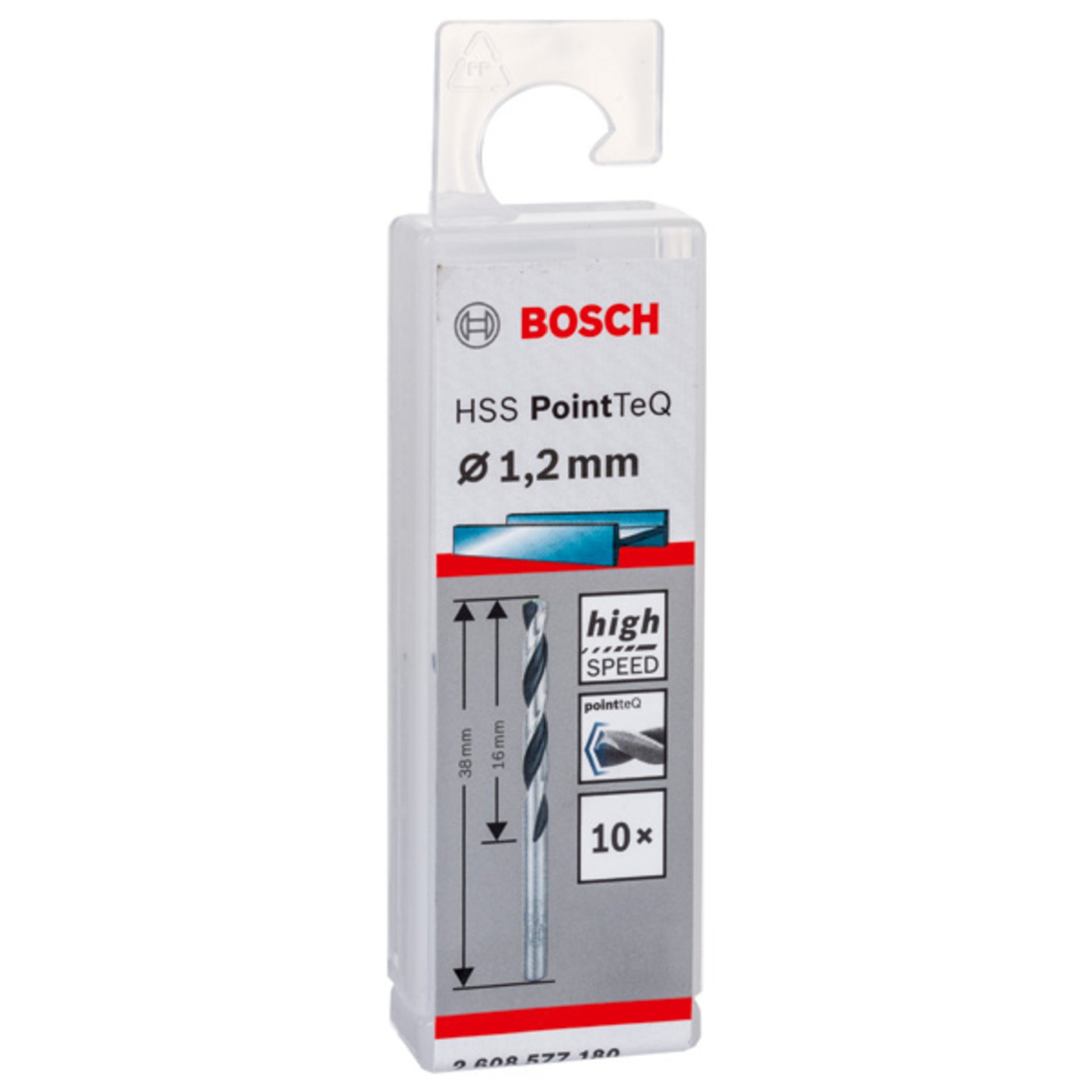 Metallspiralbohrer HSS PointTeQ, DIN 338, 1,2 mm, 10er-Pack
