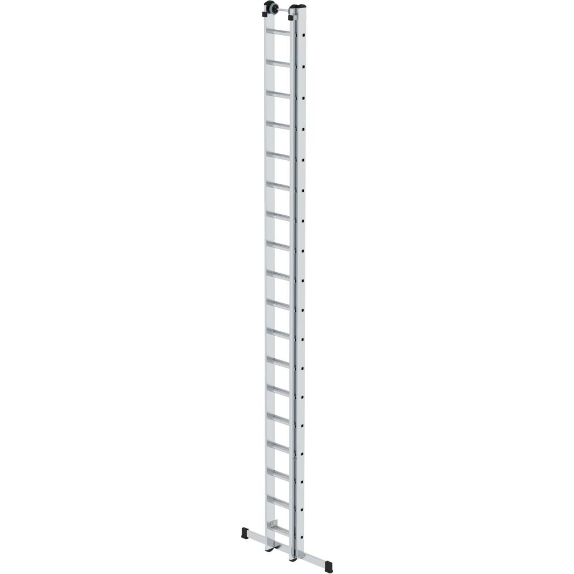 Alu-Schiebeleiter 2x18 Sprossen Leiterlänge 5,30m eingef.Arbeitshöhe bis 10,30 m