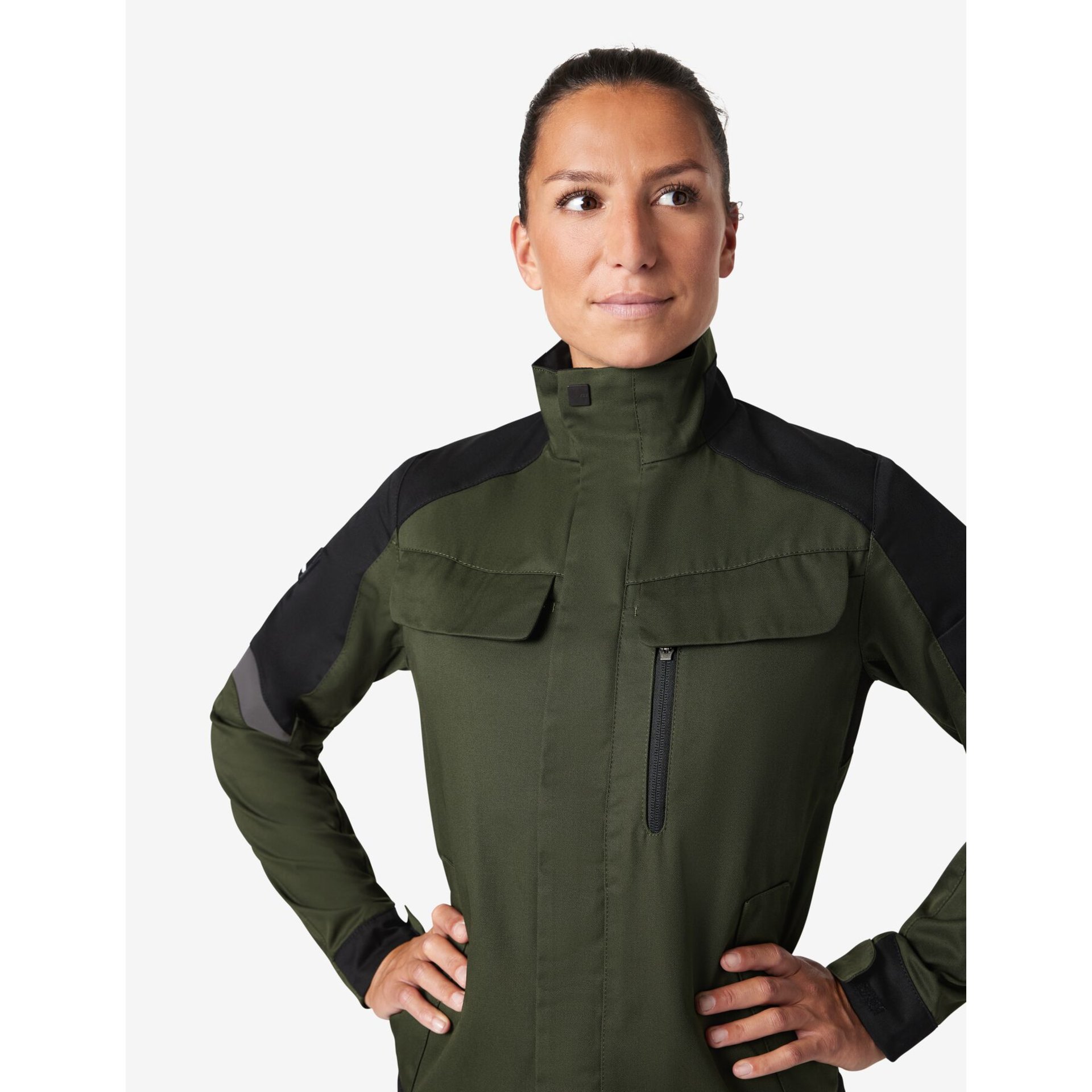 ANDREA Arbeitsjacke Damen oliv-schwarz XL