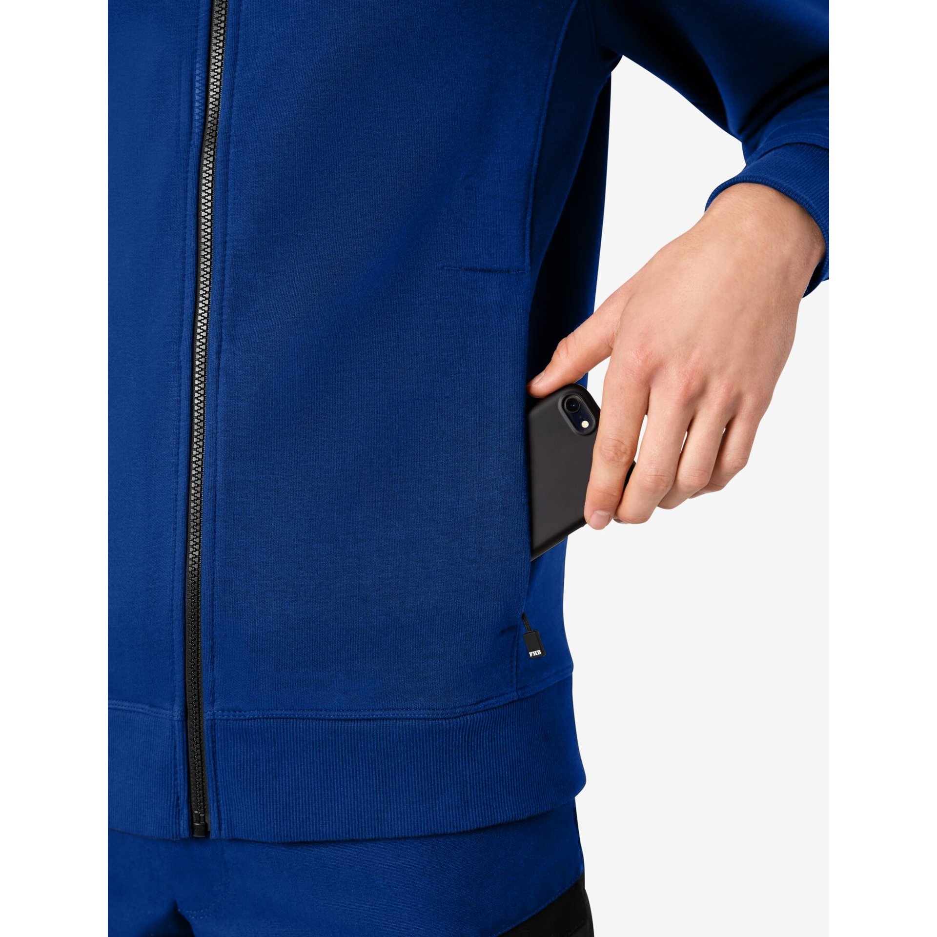 QUENTIN Hoodie-Jacke unisex royalblau XS