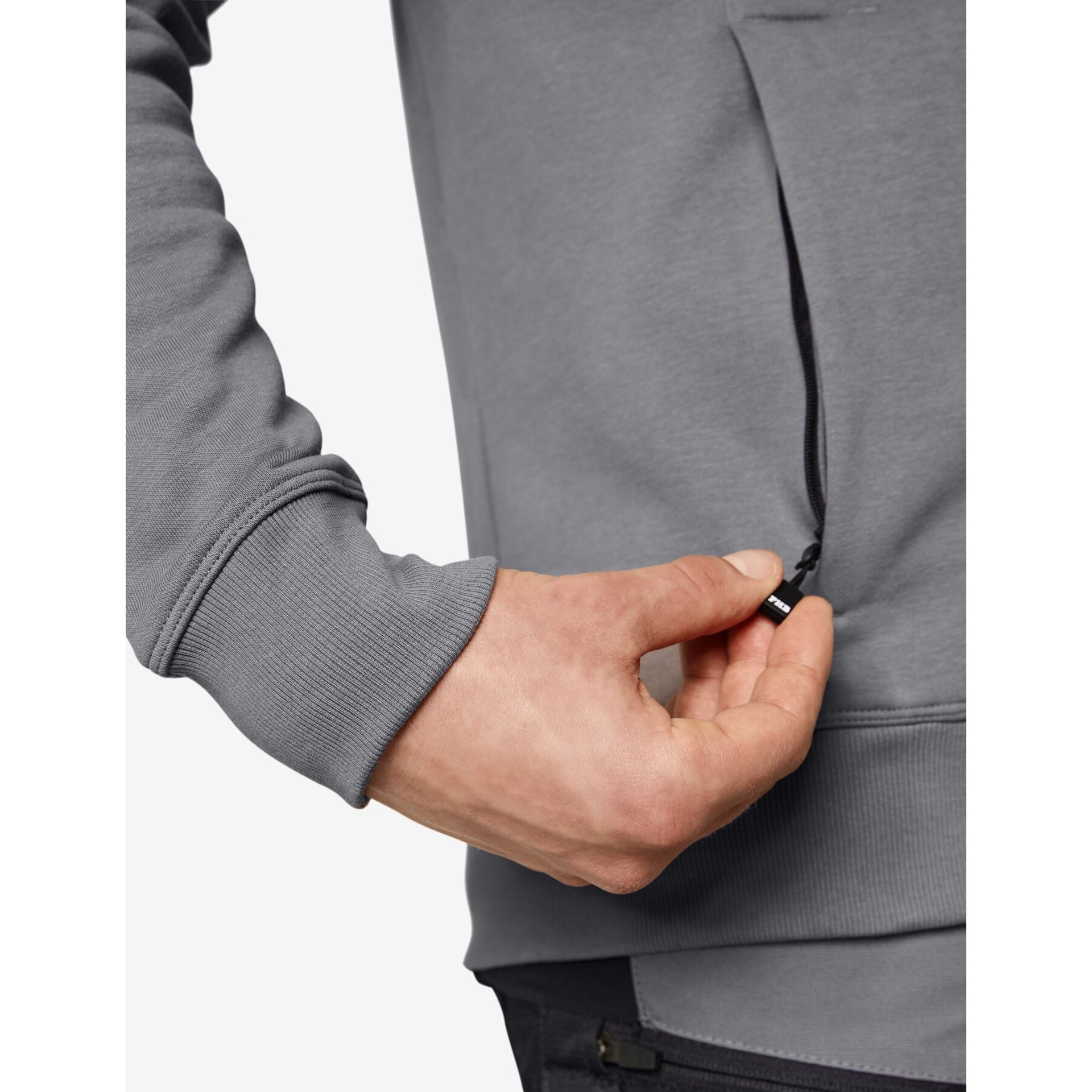 QUENTIN Hoodie-Jacke unisex grau 5XL