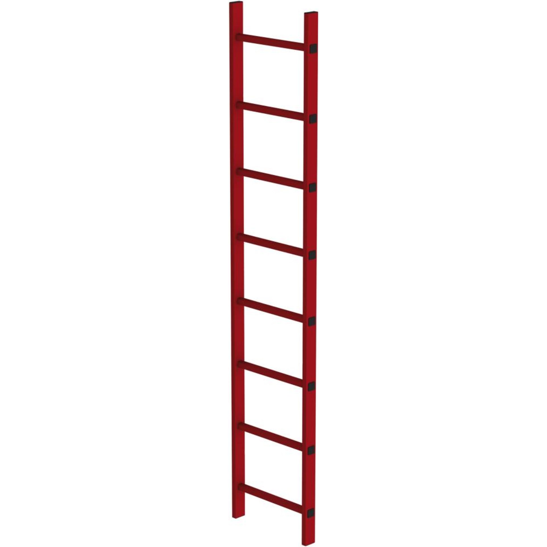 Schachtleiter 8 Sprossen L 2,24 m B450 mm LW 300 mm GFK