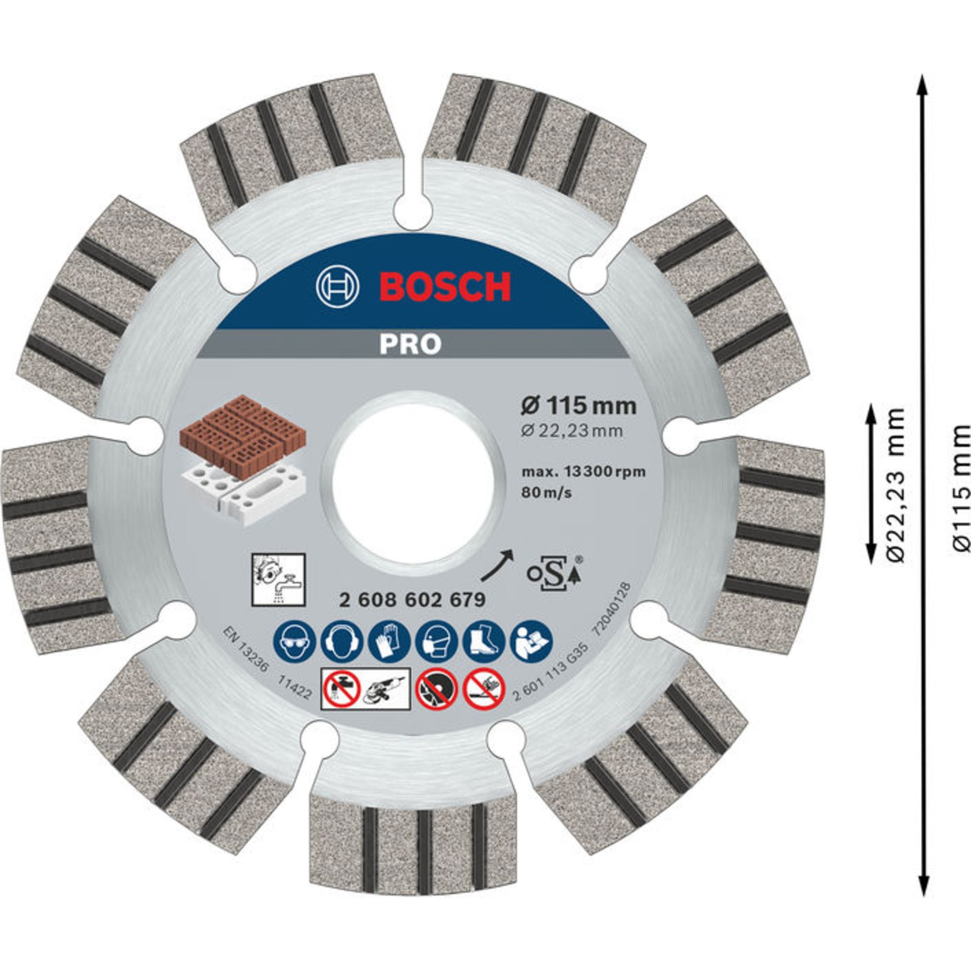 PRO Abrasive Diamanttrennscheibe, 115 x 22,23 mm