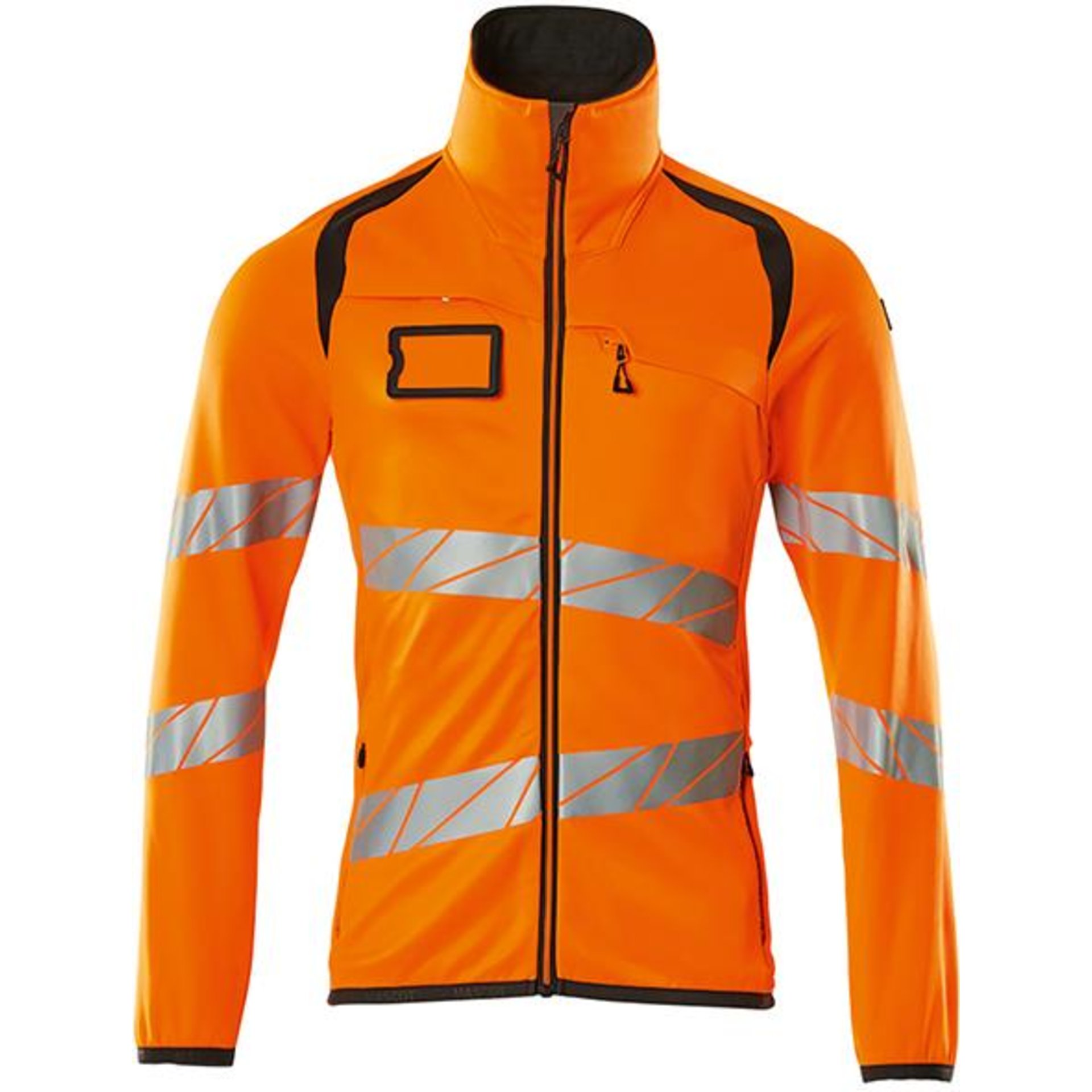 Fleecepullover m. RV, orange/dunkelanthrazit, XL
