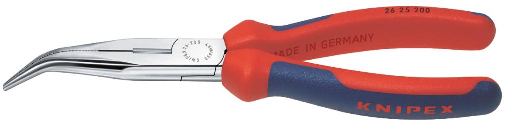 Knipex Storchschnabelzange verchromt gebogen mit Mehrkomponenten-Griffen 200mm