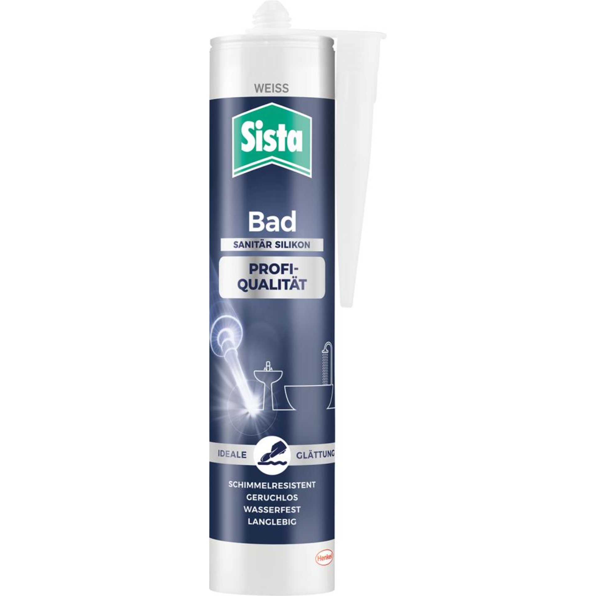 Sista Silikon Bad Profi Qualität 280 ml weiß