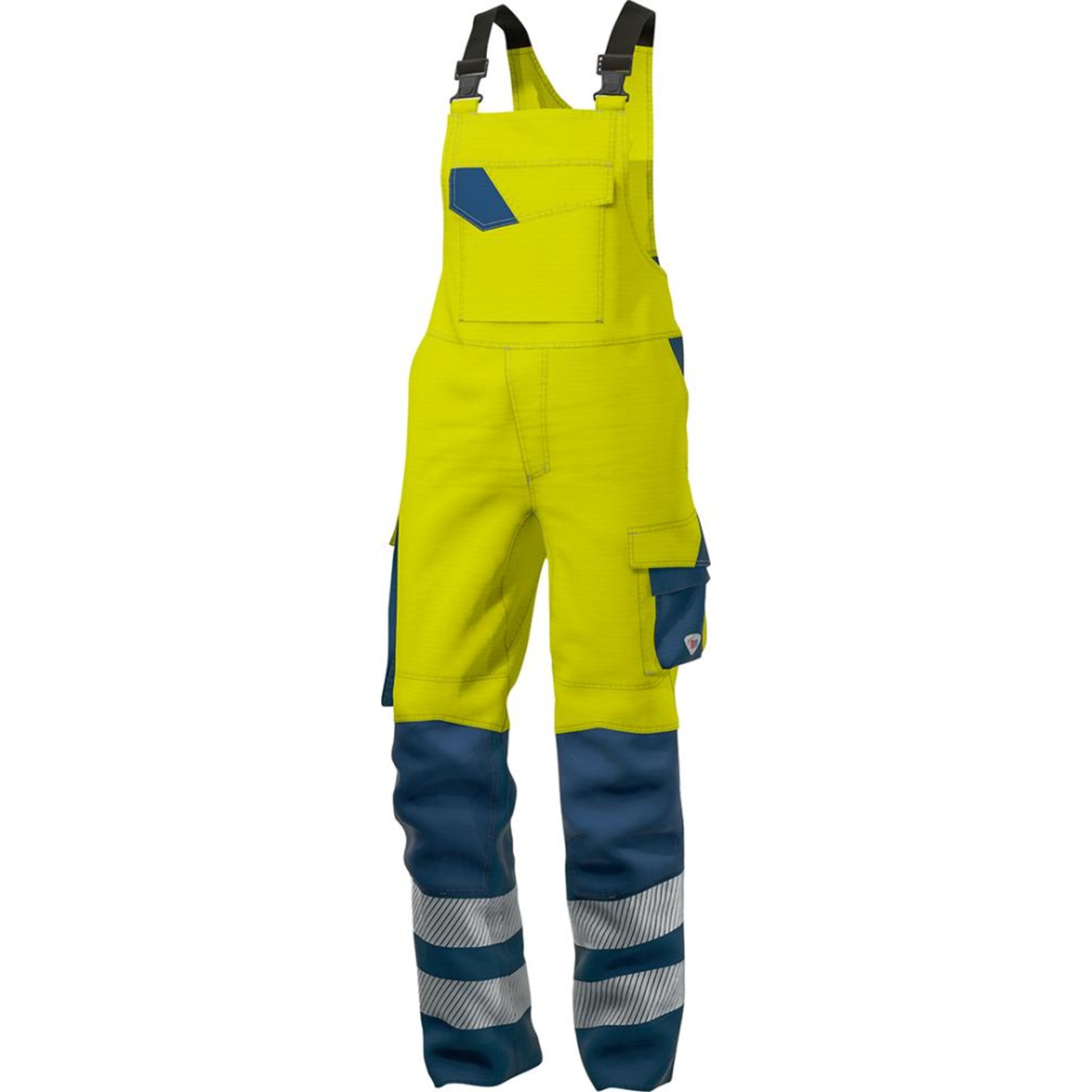 Latzhose 2207-590, warngelb/nachtblau, Gr.44n BP Multi Protect Plus