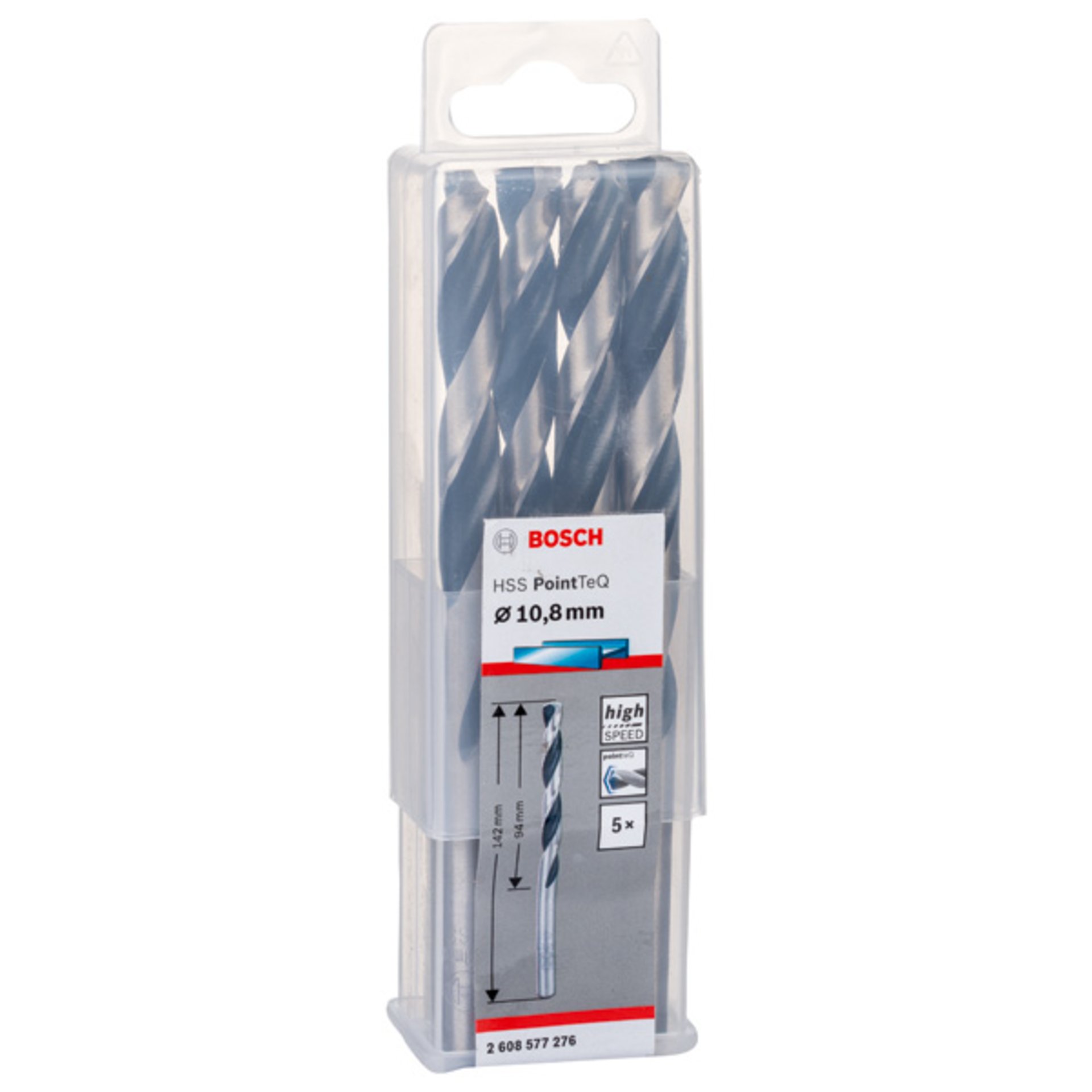 Metallspiralbohrer HSS PointTeQ, DIN 338, 10,8 mm, 5er-Pack