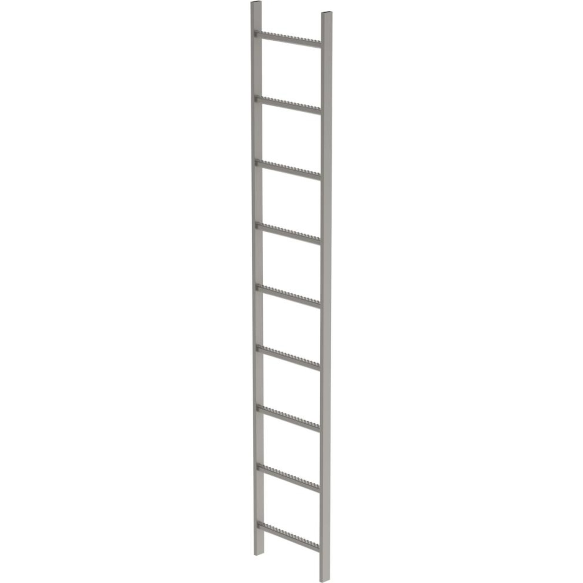 Schachtleiter 9 Sprossen L 2,52 m B440 mm LW 300 mm Edelstahl V4A