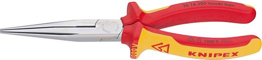 Knipex Storchschnabelzange VDE gerade mit Mehrkomponenten-Griffen 200mm Knipex Storchschnabelzange VDE gerade mit Mehrkomponenten-Griffen 200mm