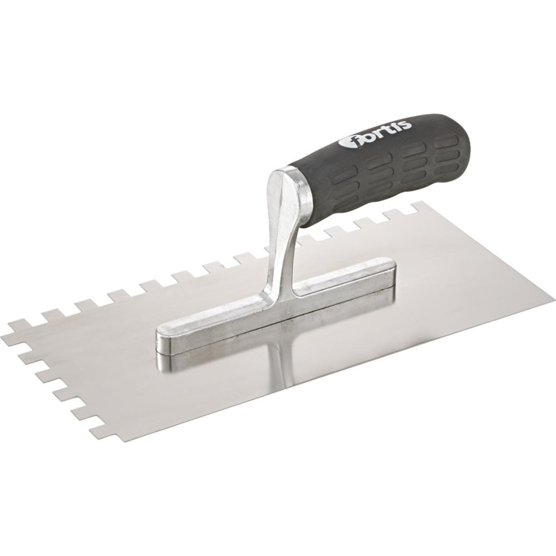 Glättekelle gezahnt rostfrei 10x10mm Softgriff FORTIS
