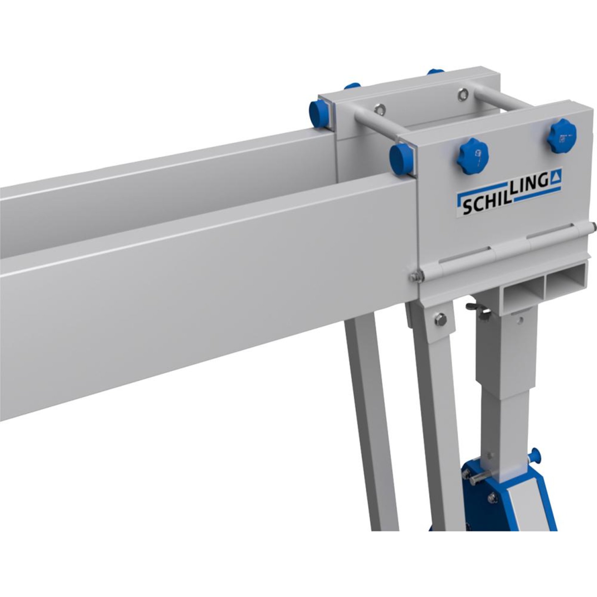 Aluportalkran fahrbar H2138-2488 mm 2000 kg TL 4000 mm Alu-Doppel-Träger