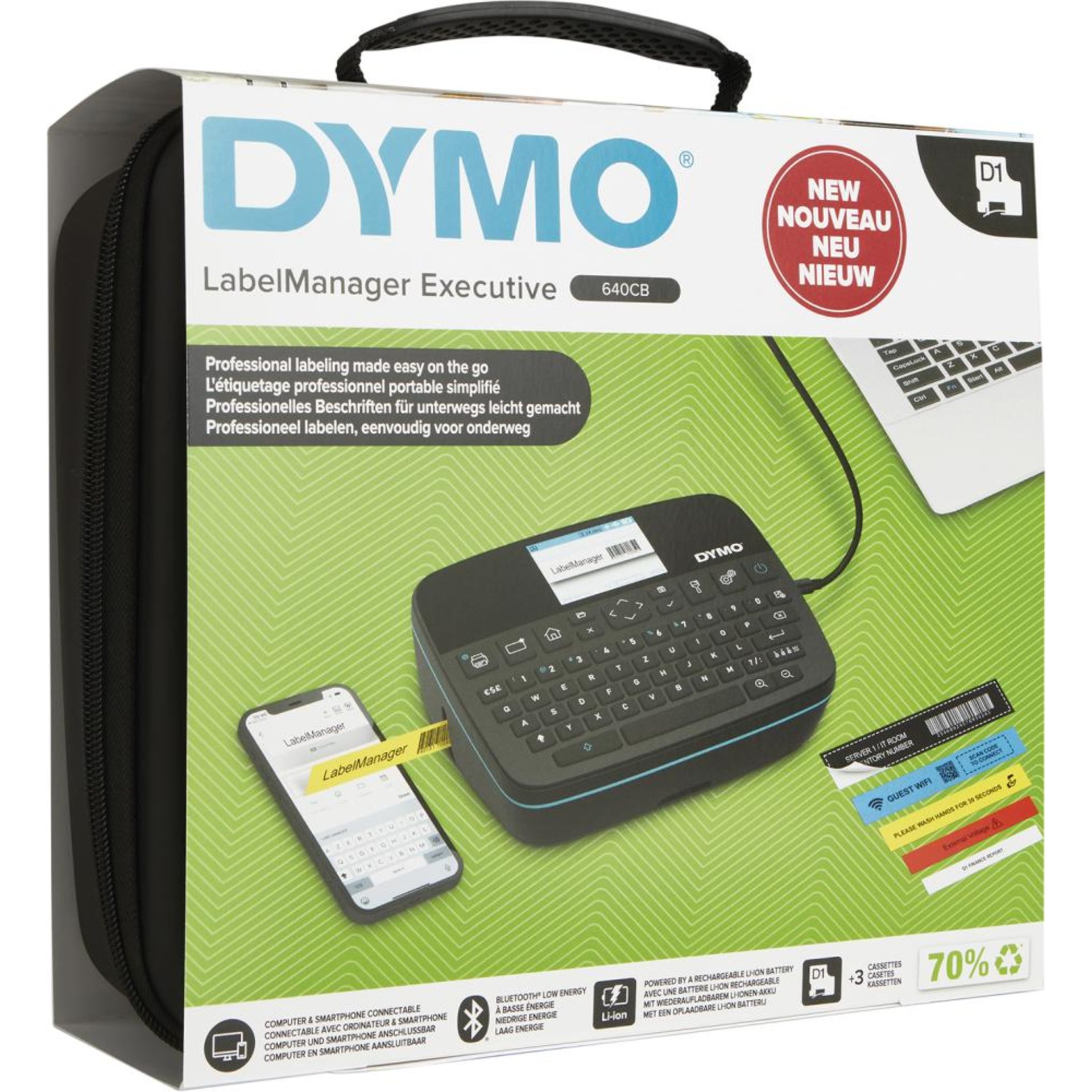 DYMO LabelManager Executi640CB m.3 D1 Schriftbän. inkl.Softcase-Tragetasche