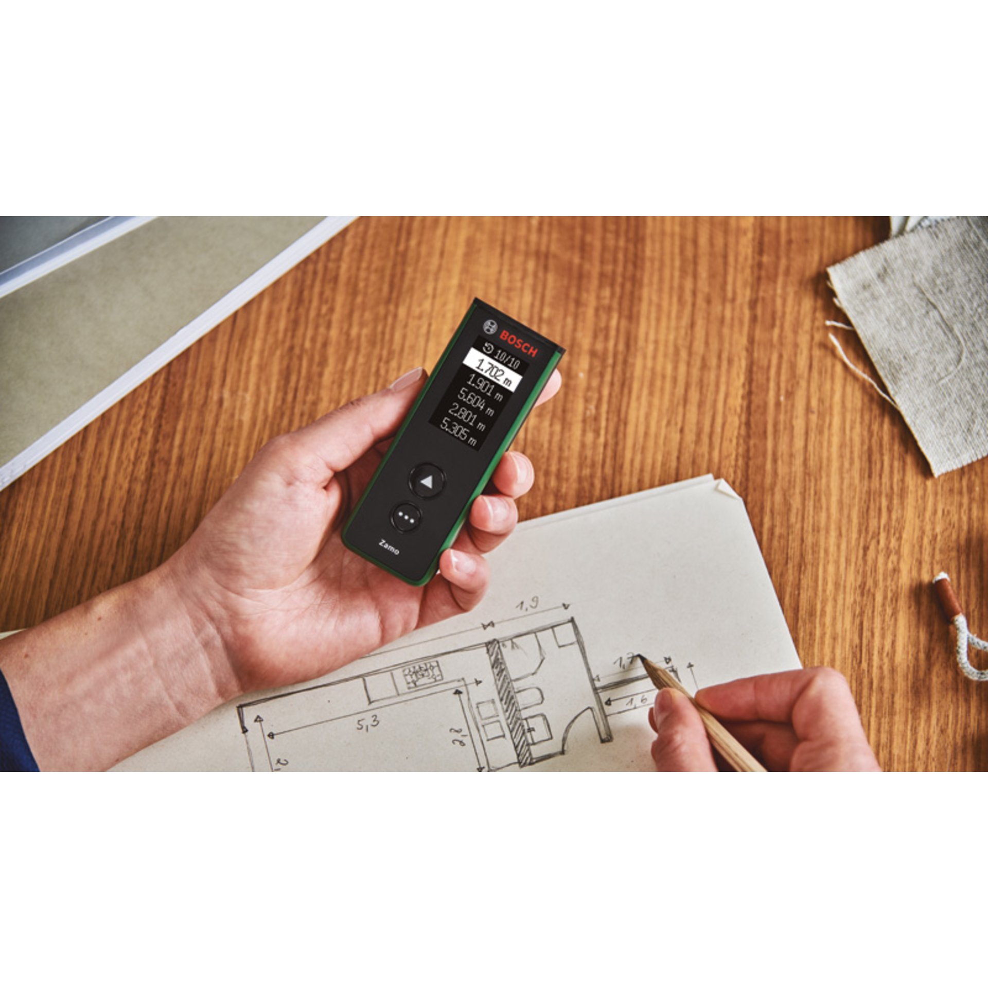 Digitaler Laser-Entfernungsmesser Zamo, eCommerce-Karton