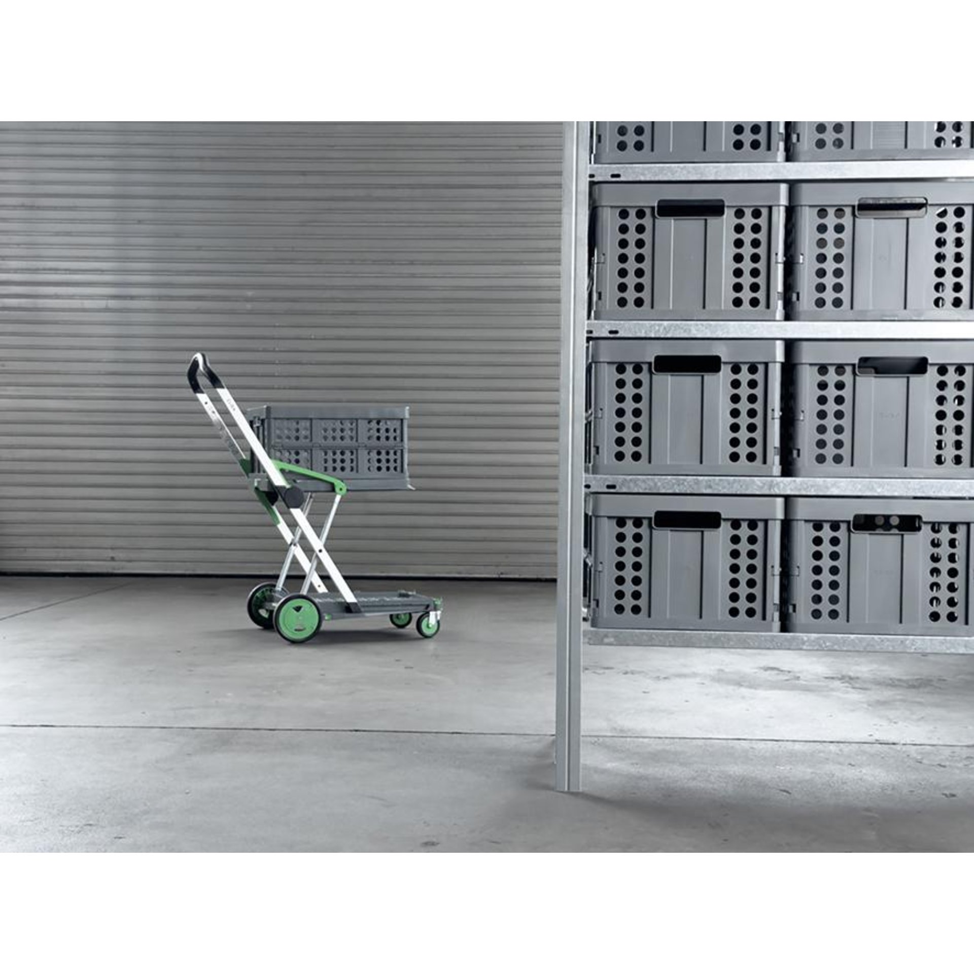 CLAX Trolley, grün Tragkraft: 60 KG Inklusive Klappbox Klappbar