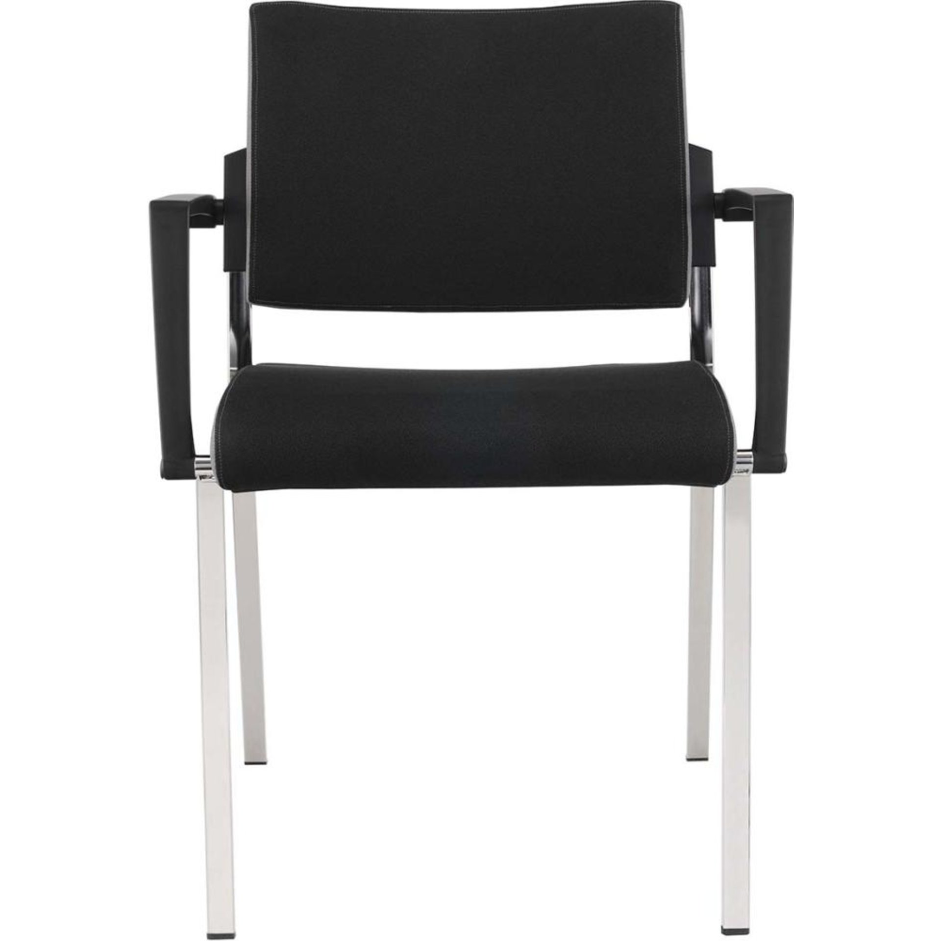 Besucherstuhl Premium Schwarz ( 2 Stühle Set)
