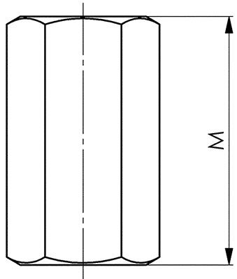 AMF Verlängerungsmutter DIN6334 M22/32