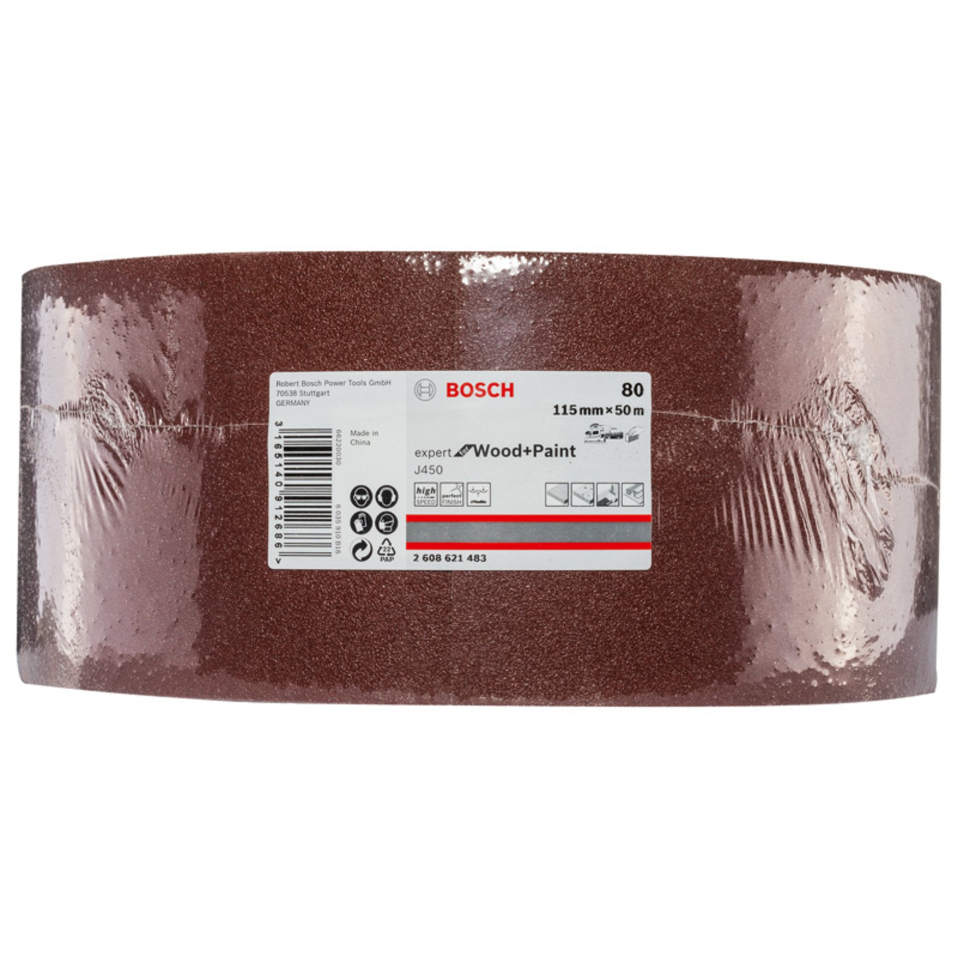 Schleifblatt J450 Expert for Wood and Paint, 115 mm x 50 m, G80