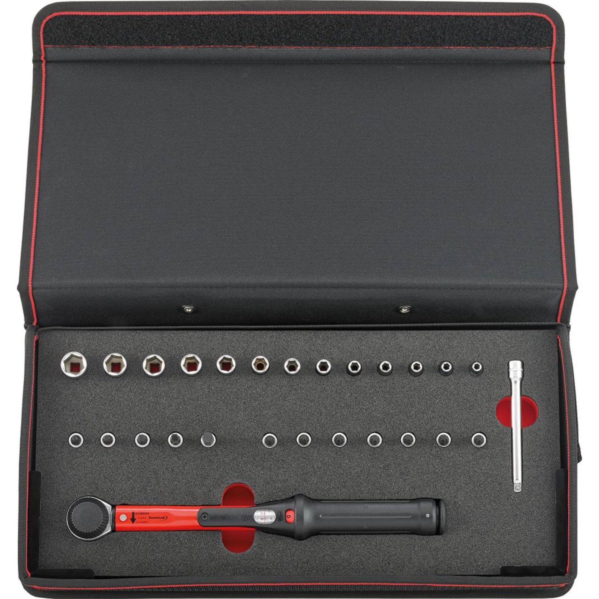 Drehmomentschlüssel-Satz 5-25Nm 1/4" in Mappe FORMAT