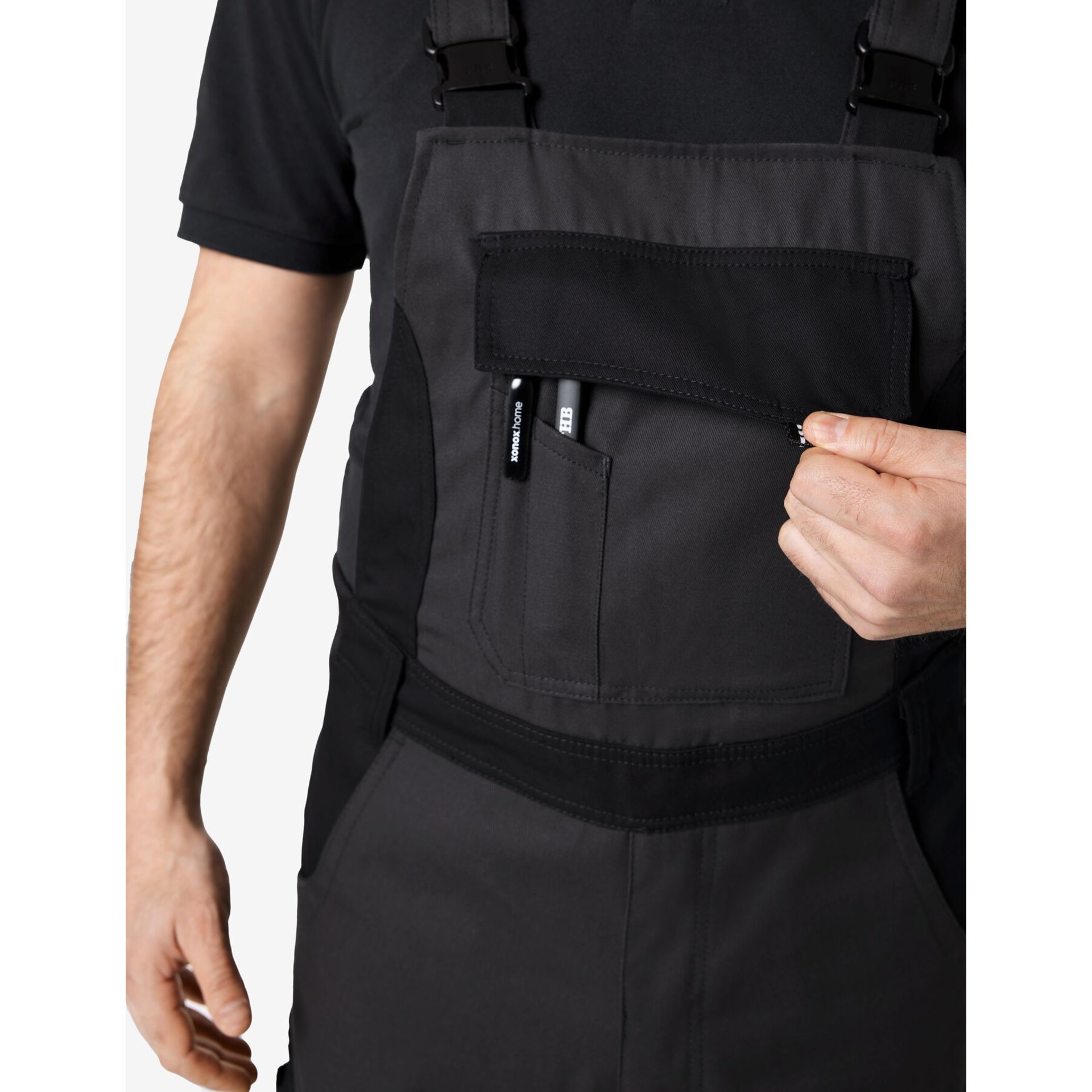 ECKHARD Latzhose anthrazit-schwarz 29