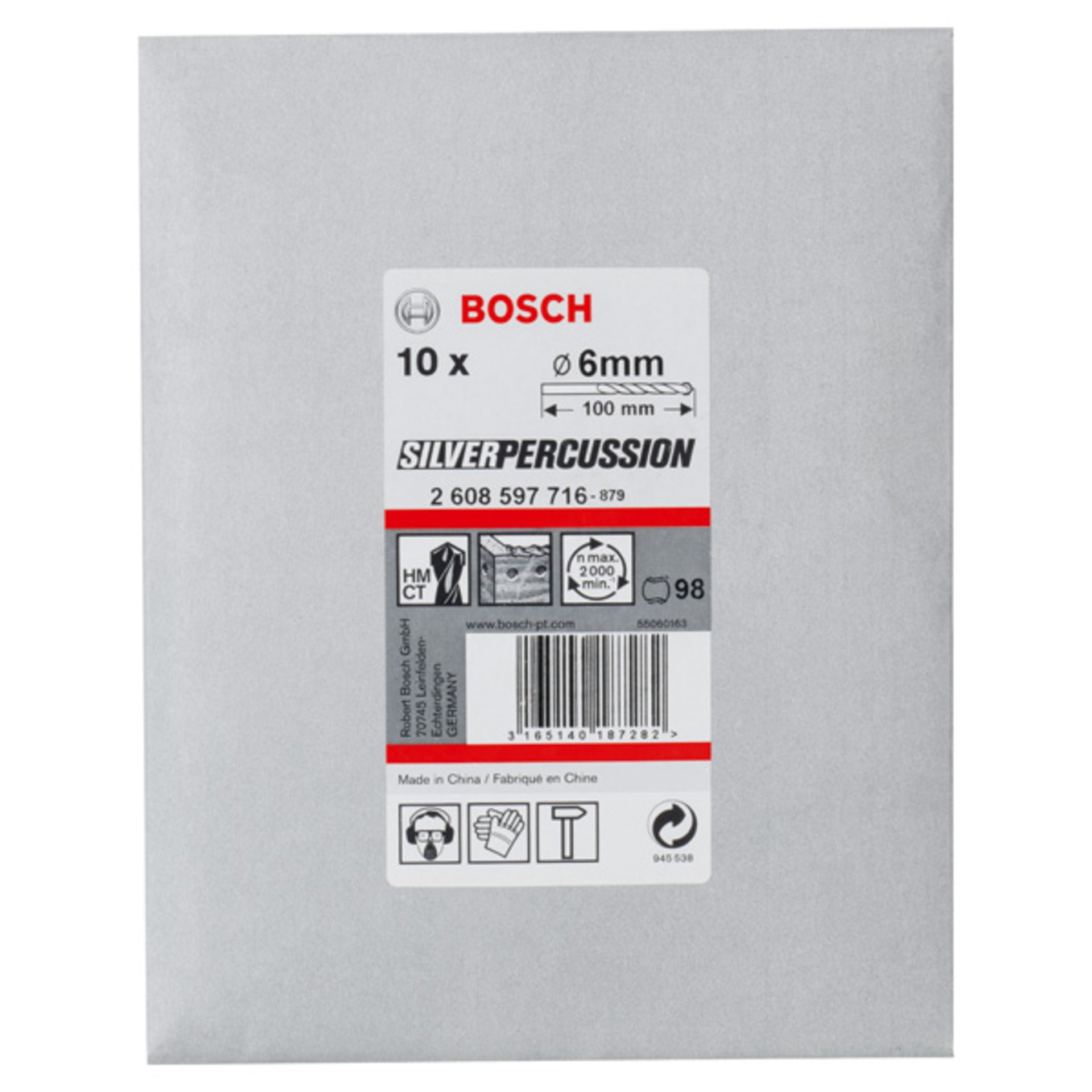 Betonbohrer CYL-3, 6 x 60 x 100 mm, d 5,5 mm, 10er-Pack