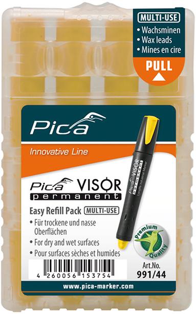 Pica Minen-Set für Permanentmarker VISOR Industrial gelb