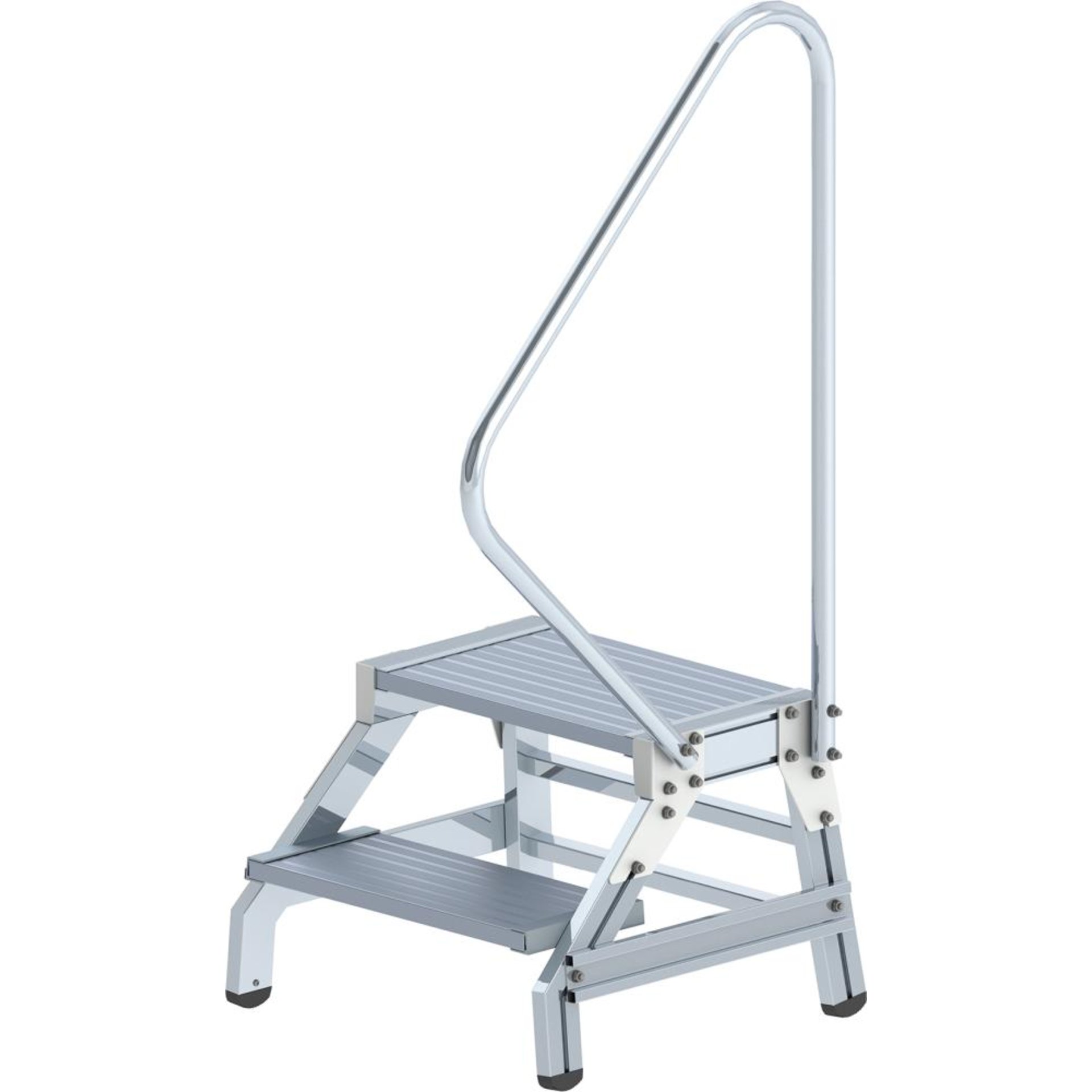 Aluminium-Montagetritt, starr, mit Handlauf