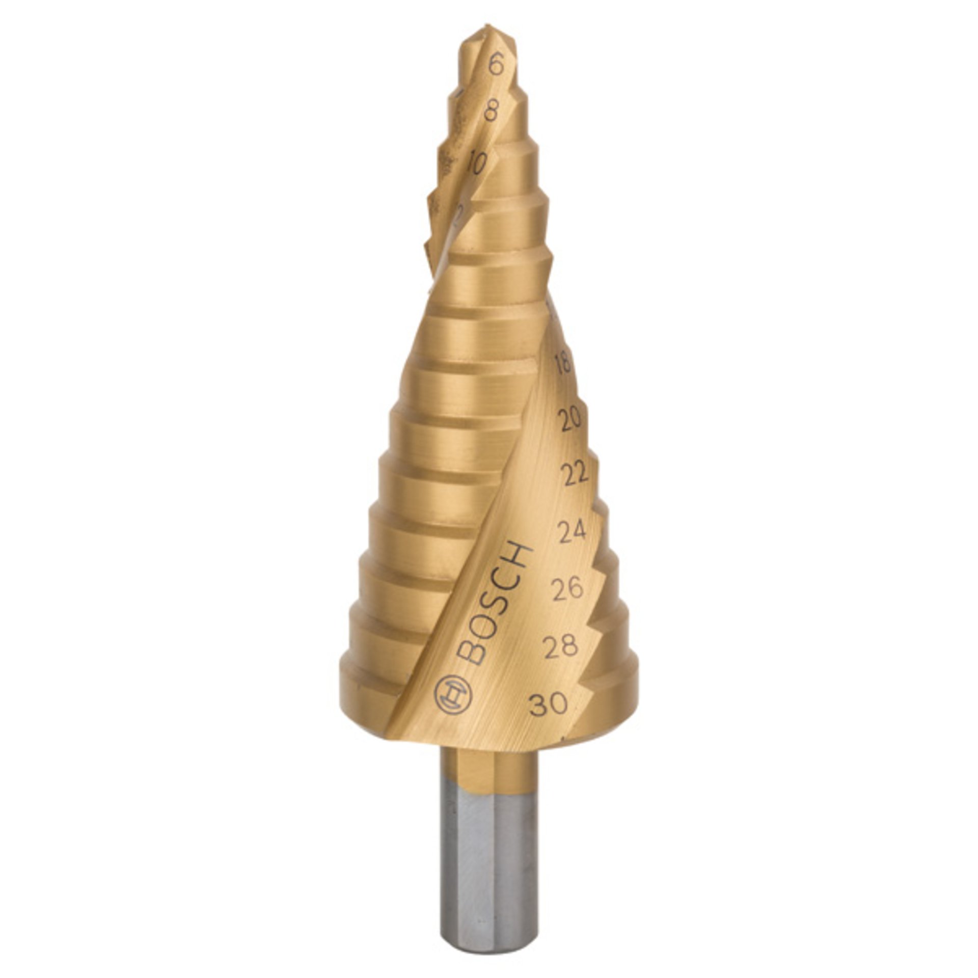 Stufenbohrer HSS-TiN, 6 - 30 mm, 10 mm, 93,5 mm, 13 Stufen