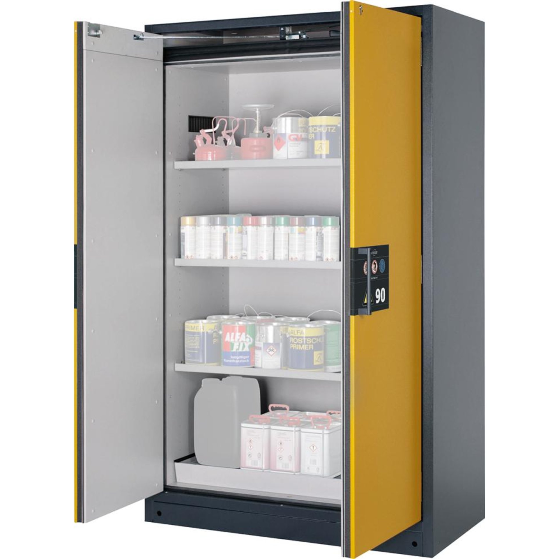 Gefahrstoffschrank Q-PEGASUS-90, mit 3 Fachböden