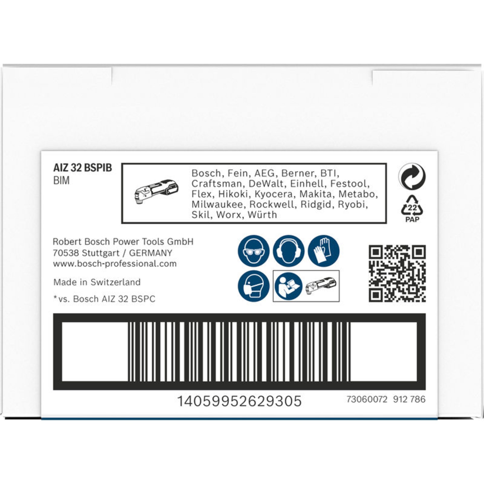 PRO AIZ 32 BSPIB Blatt für Multifunktionswerkzeuge, 32 x 50 mm, 25-tlg.
