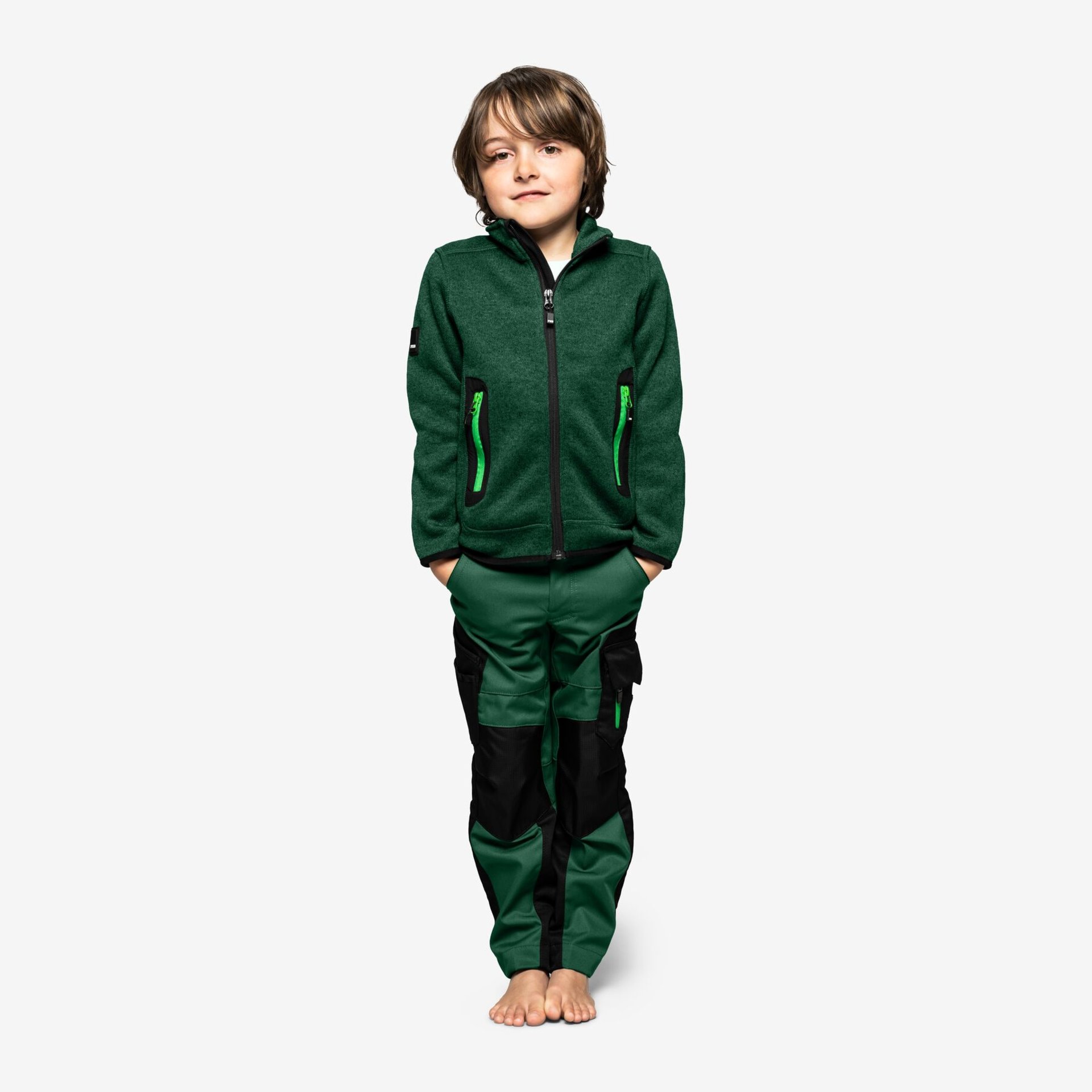 HUGO Arbeitshose Kinder grün-schwarz 146/152