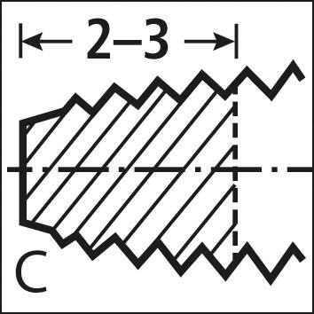 Format  Maschinengewindeformer DIN371 HSSE Cupric 6H mit Schmiernuten M8