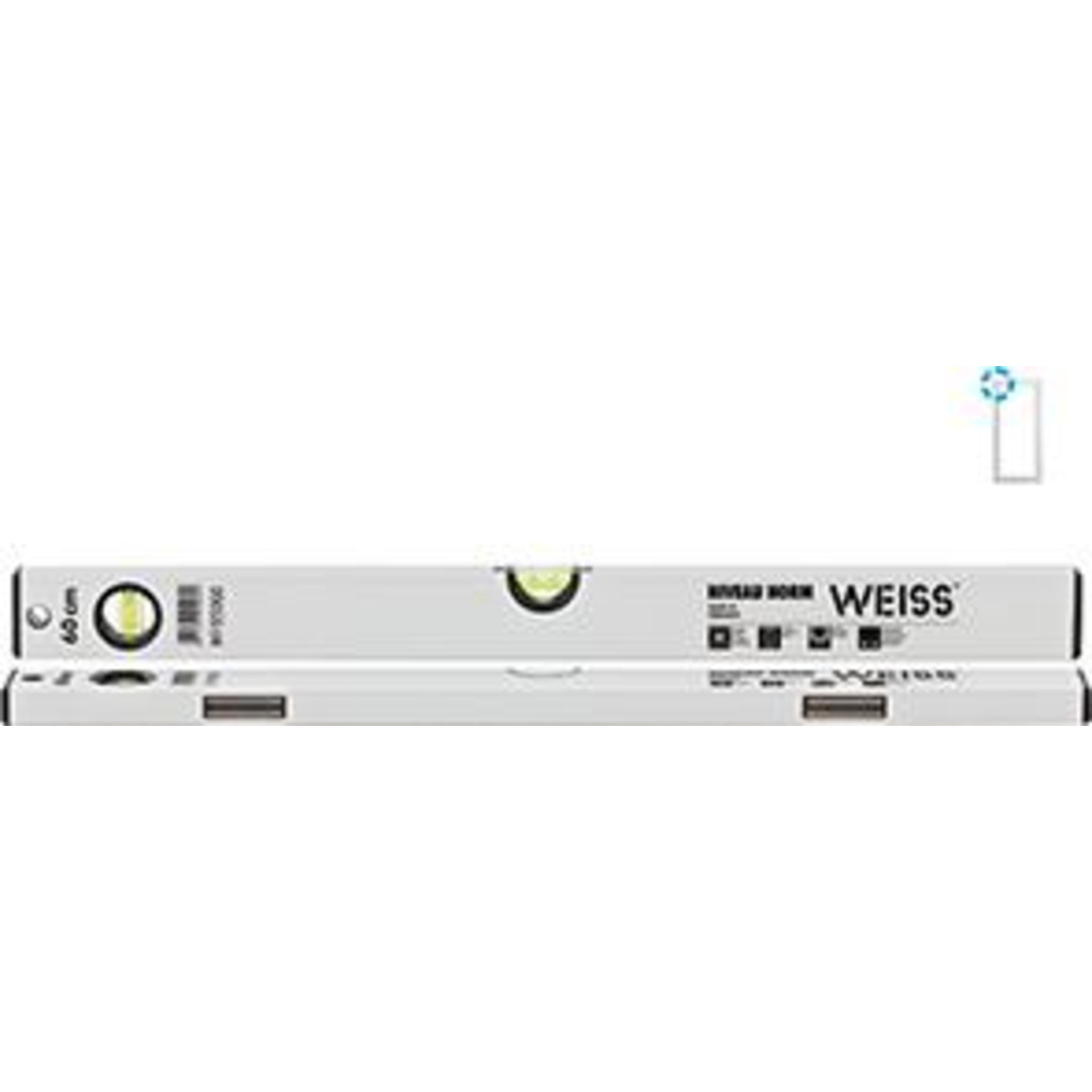 Magnet-Wasserwaage 60 cm Weiss