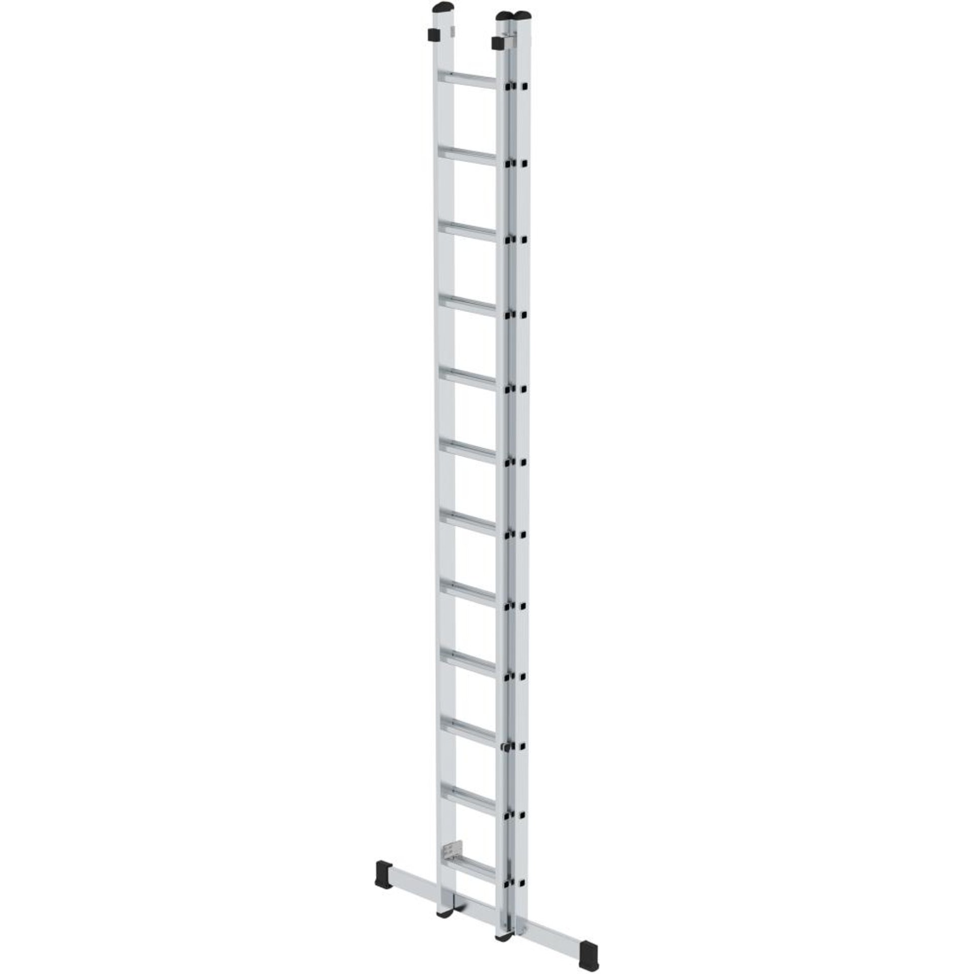 Alu-Schiebeleiter 2x12 Sprossen Leiterlänge 3,62m eingef.Arbeitshöhe bis 7,20 m