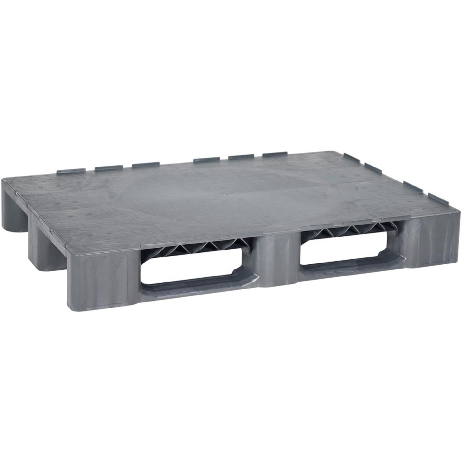 Universalpalette grau B1000xT1200xH165 mm 4 geschlossene Kufen mit Rand