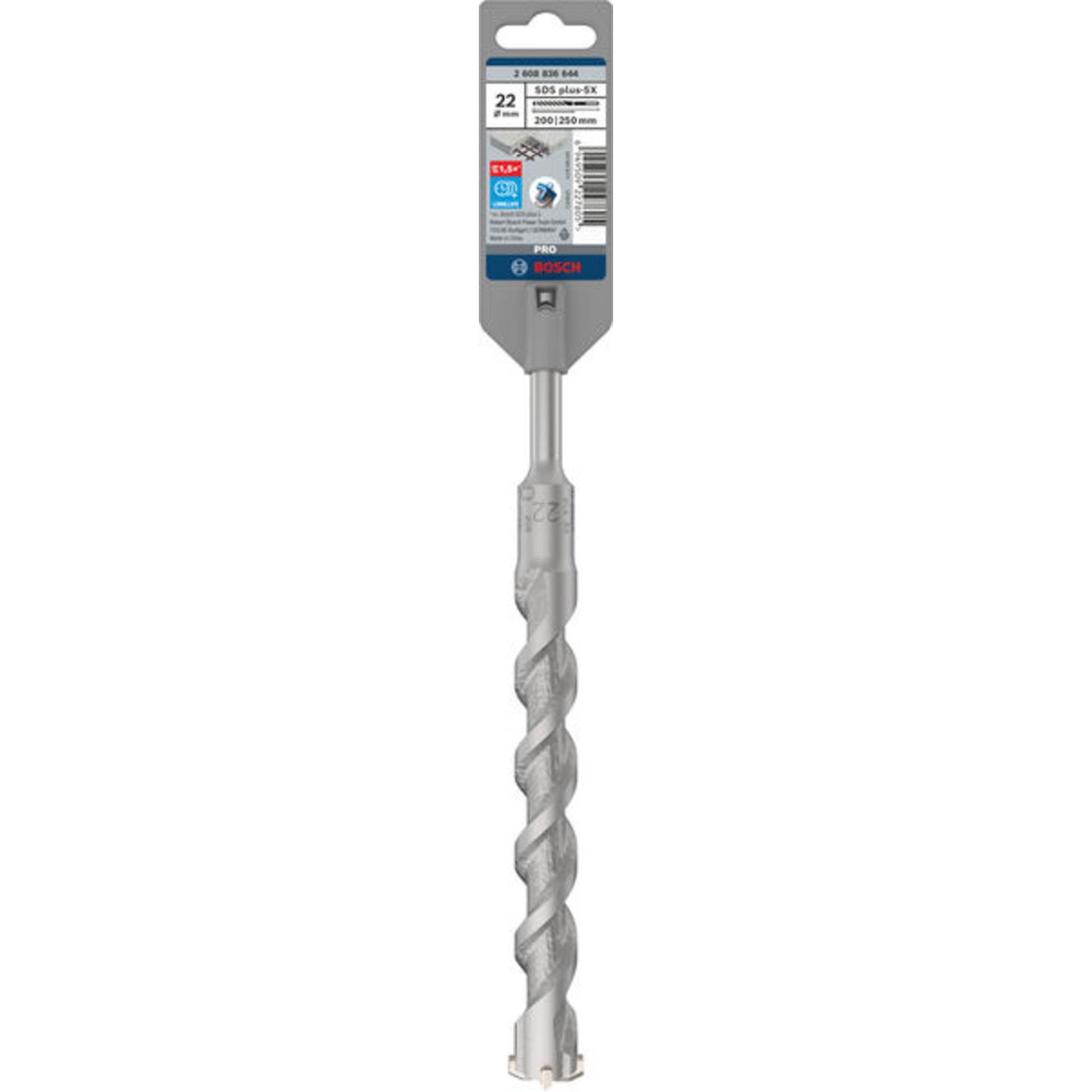 PRO SDS plus-5X Hammerbohrer, 22 x 200 x 250 mm