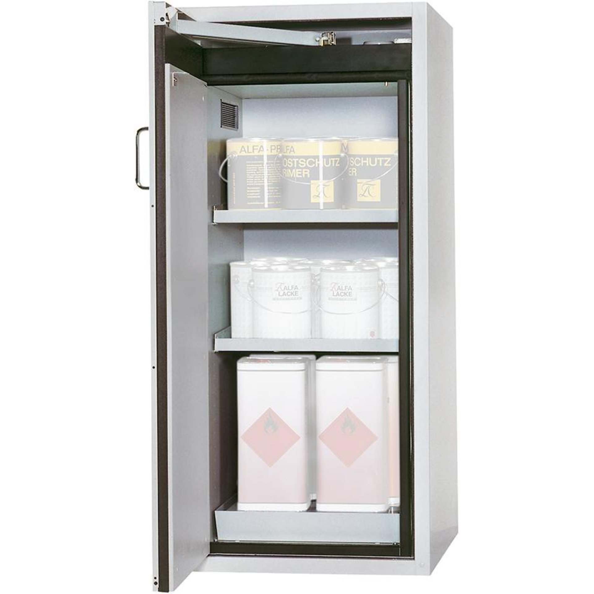 Schrank S-Classic 600x1290 1Tür,3Wbö,grau