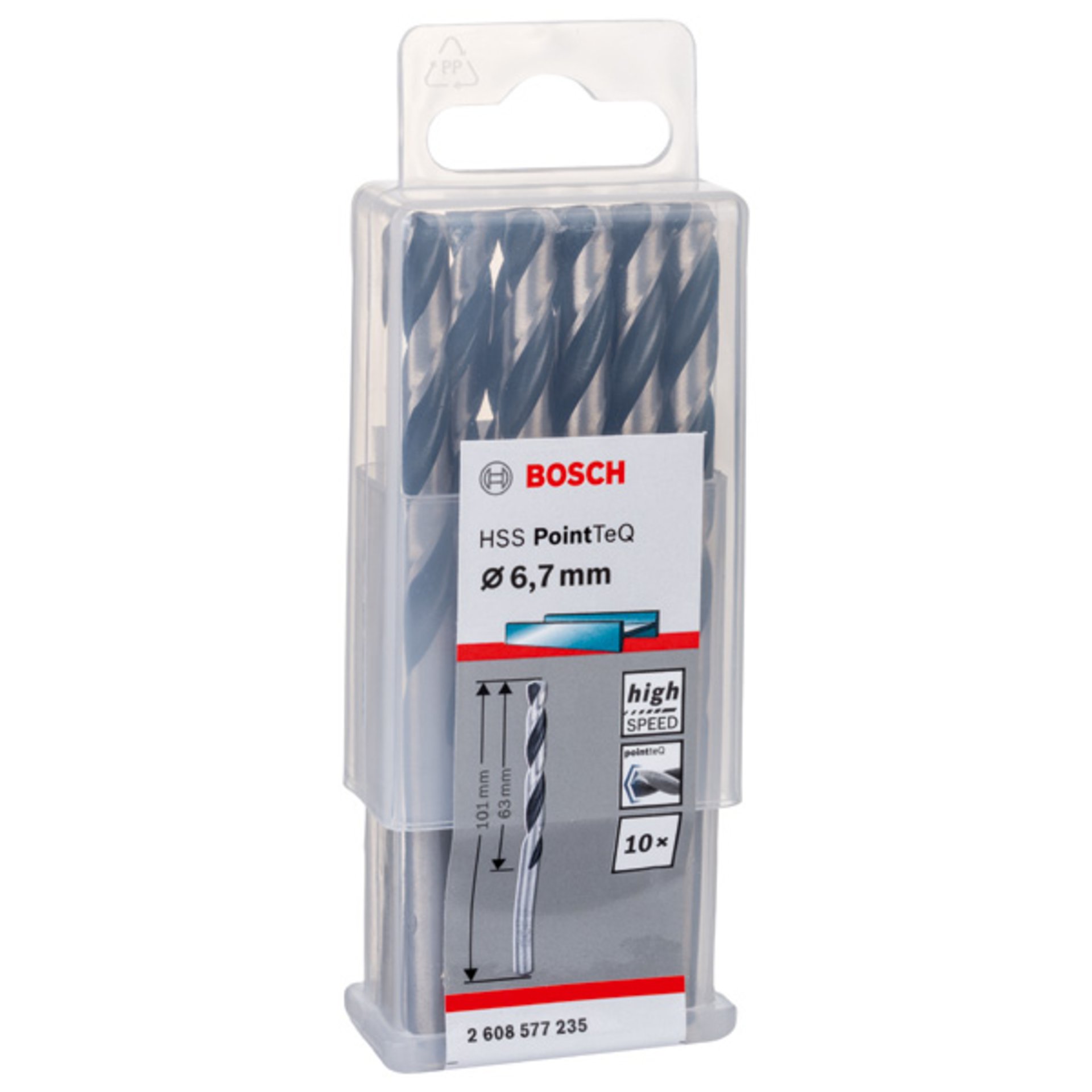 Metallspiralbohrer HSS PointTeQ, DIN 338, 6,7 mm, 10er-Pack