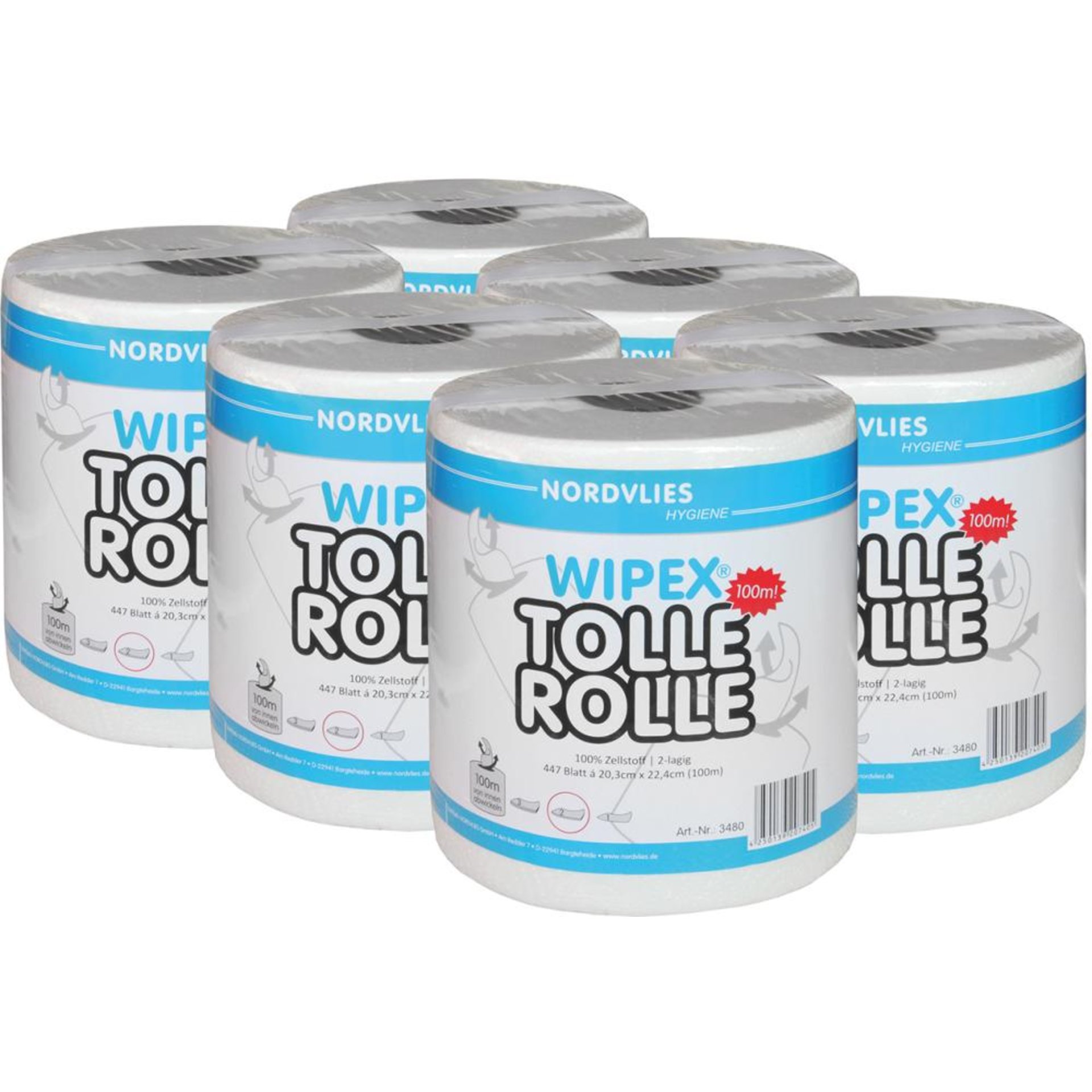 WIPEX TOLLE ROLLE 2-lagighochweiß 20,3 x 22,4 cm