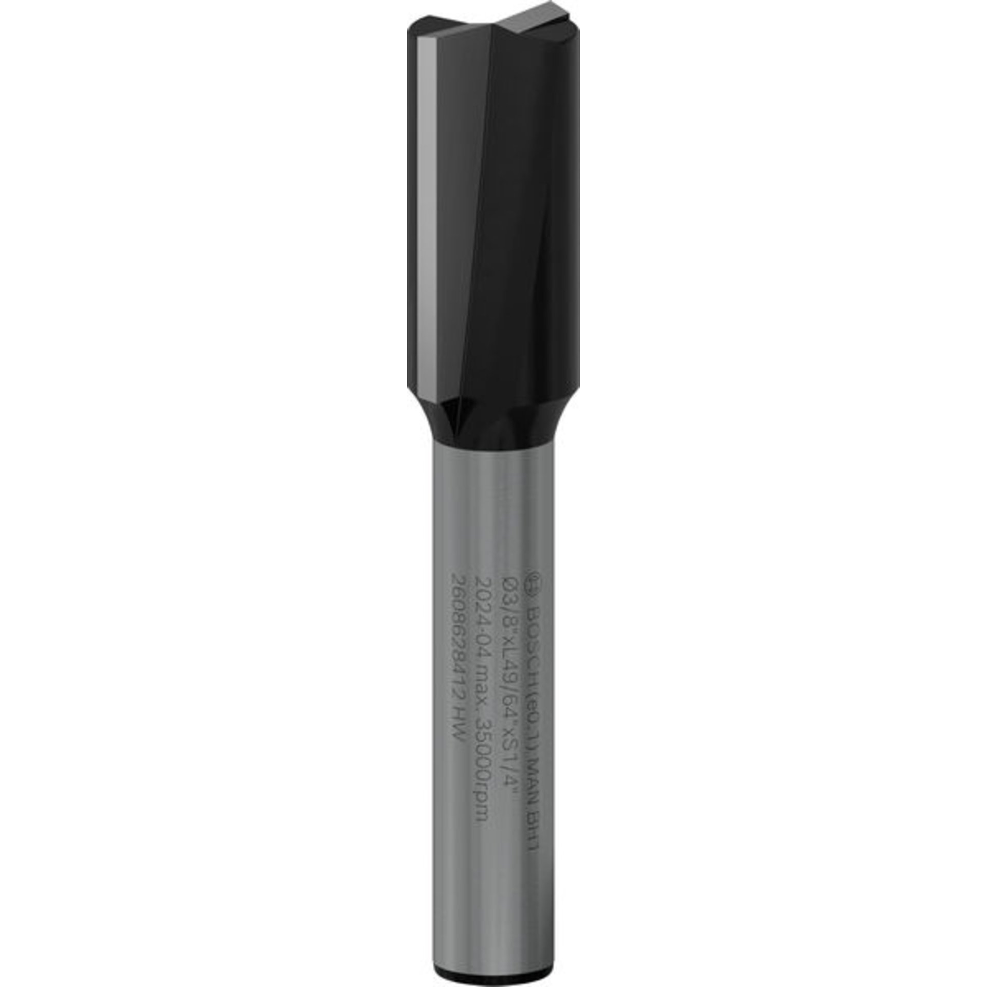 PRO Nutfräser, zweischneidig, Ø 3/8" x L 49/64", Schaft 1/4"