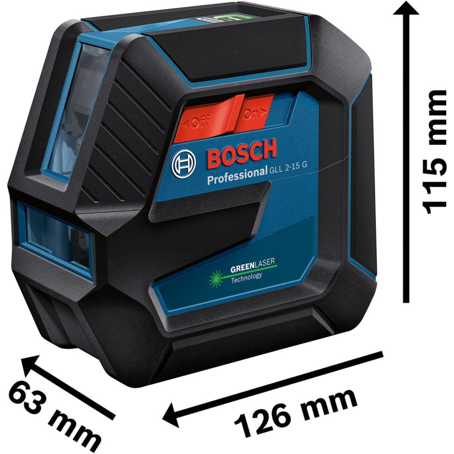Linienlaser GLL2-15G LB10+Deckenklemme+Koffer Bosch