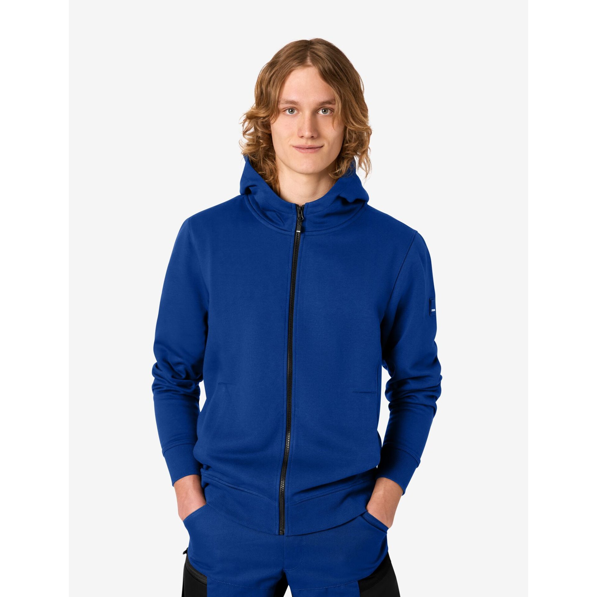 QUENTIN Hoodie-Jacke unisex royalblau XS