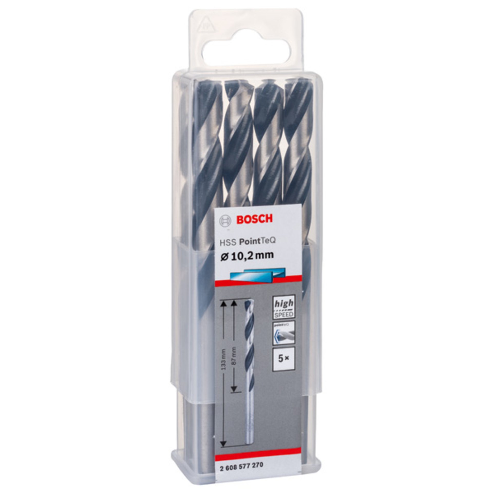 Metallspiralbohrer HSS PointTeQ, DIN 338, 10,2 mm, 5er-Pack