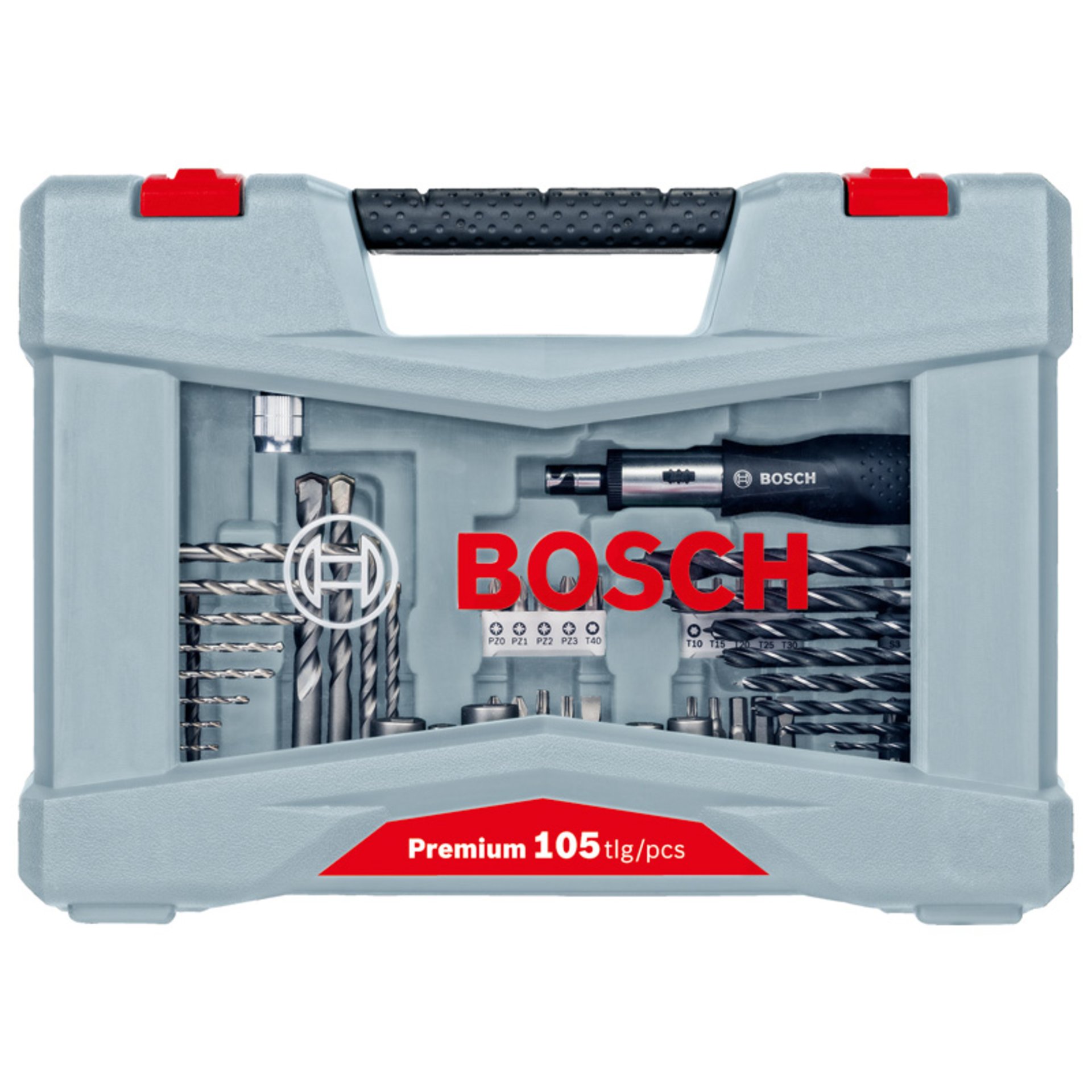 105-tlg. Premium X-Line Bohrer- und Schrauber-Set