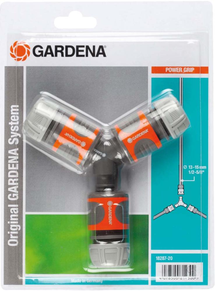 Gardena Abzweig-Satz für Schläuche 13mm (1/2"), 1x Y-Stück / 3x Kupplung